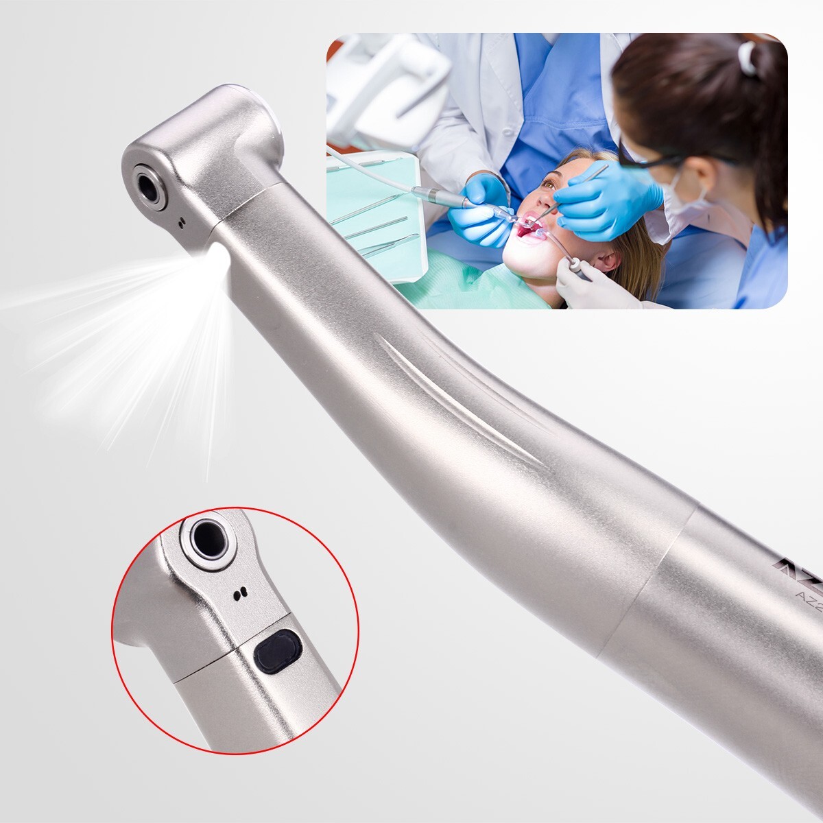 AZDENT Dental Brushless LED Electric Micro Motor 1:1/1:5 Increasing Handpiece