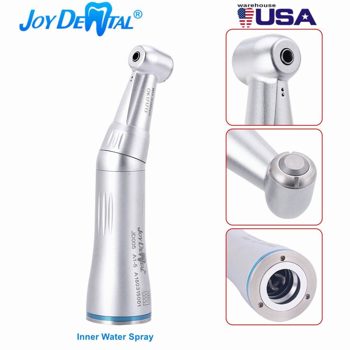 Dental Low Speed Internal Water Spray Pipe Contra Angle Handpiece