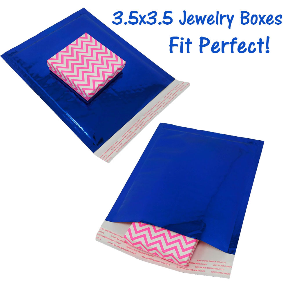 6×10 METALLIC BUBBLE MAILER, POLY Design Padded Shipping Envelope Bags,Pink,Teal