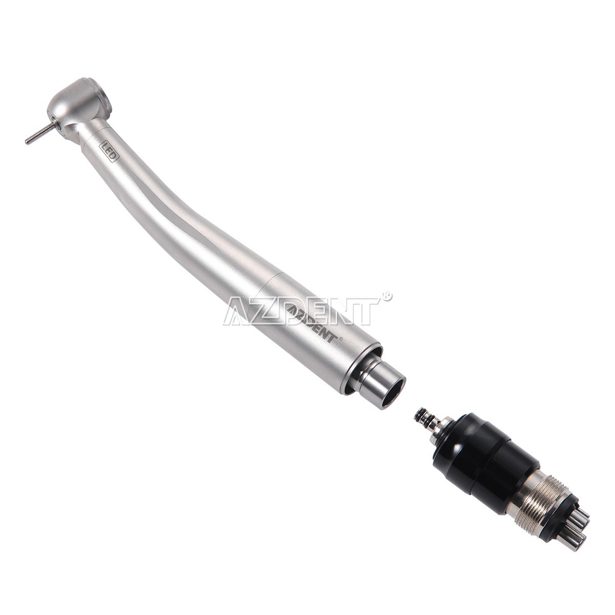 AZDENT Dental LED E-generator High Speed Handpiece With 4 Hole Quick Coupler