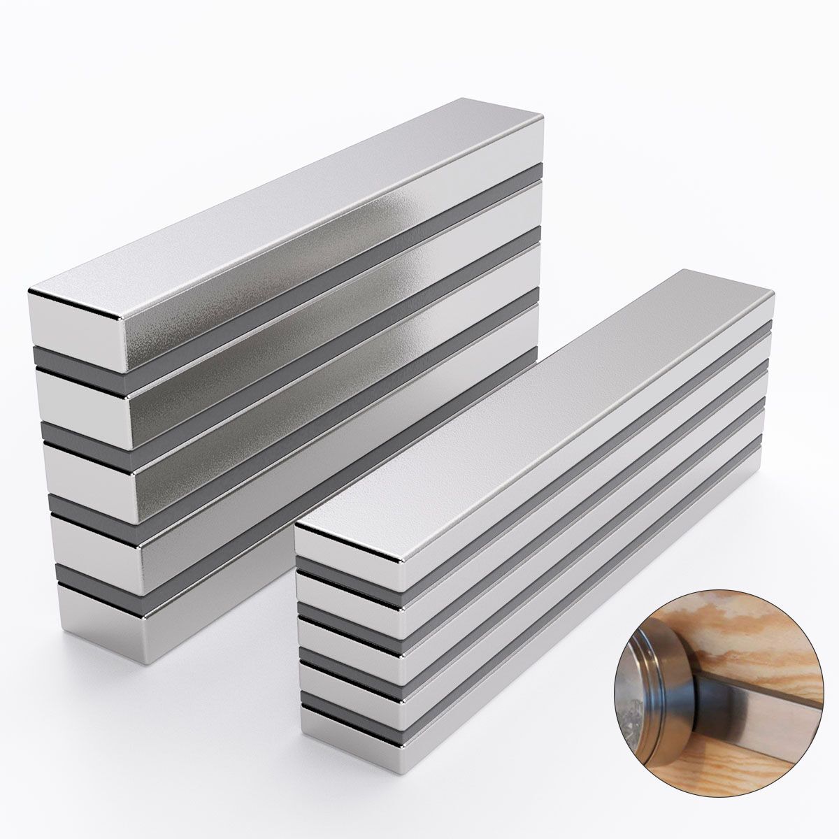 10PCS N52 Strong Neodymium Magnets Rare Earth Lifting Bar Long Magnets 60x10x3mm