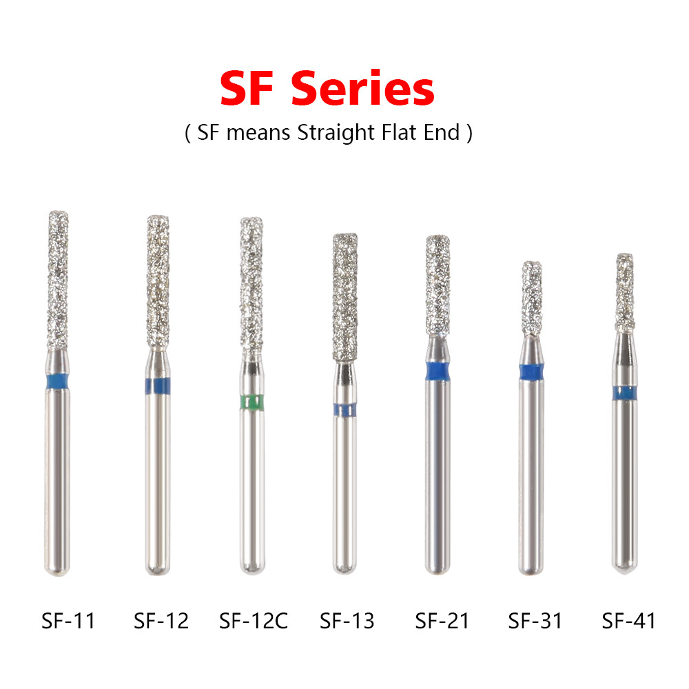 SANDENT Dental Diamond Burs for High Speed Handpiece FG1.6mm FG Bur SR