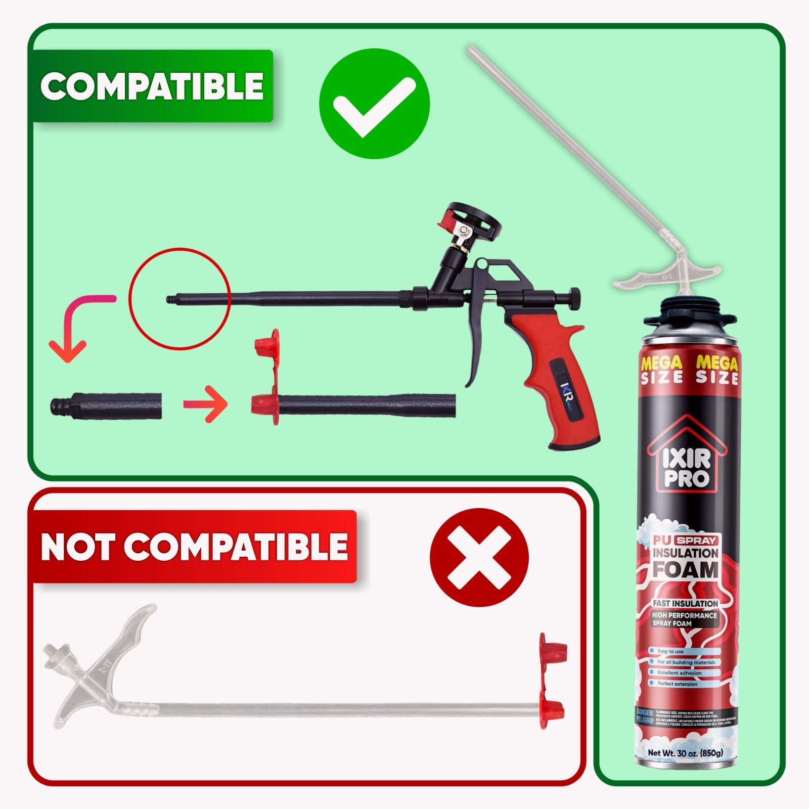 Mega Size Spray Foam Insulation Can (18×30 oz. / 850 g) Expanding Sealant
