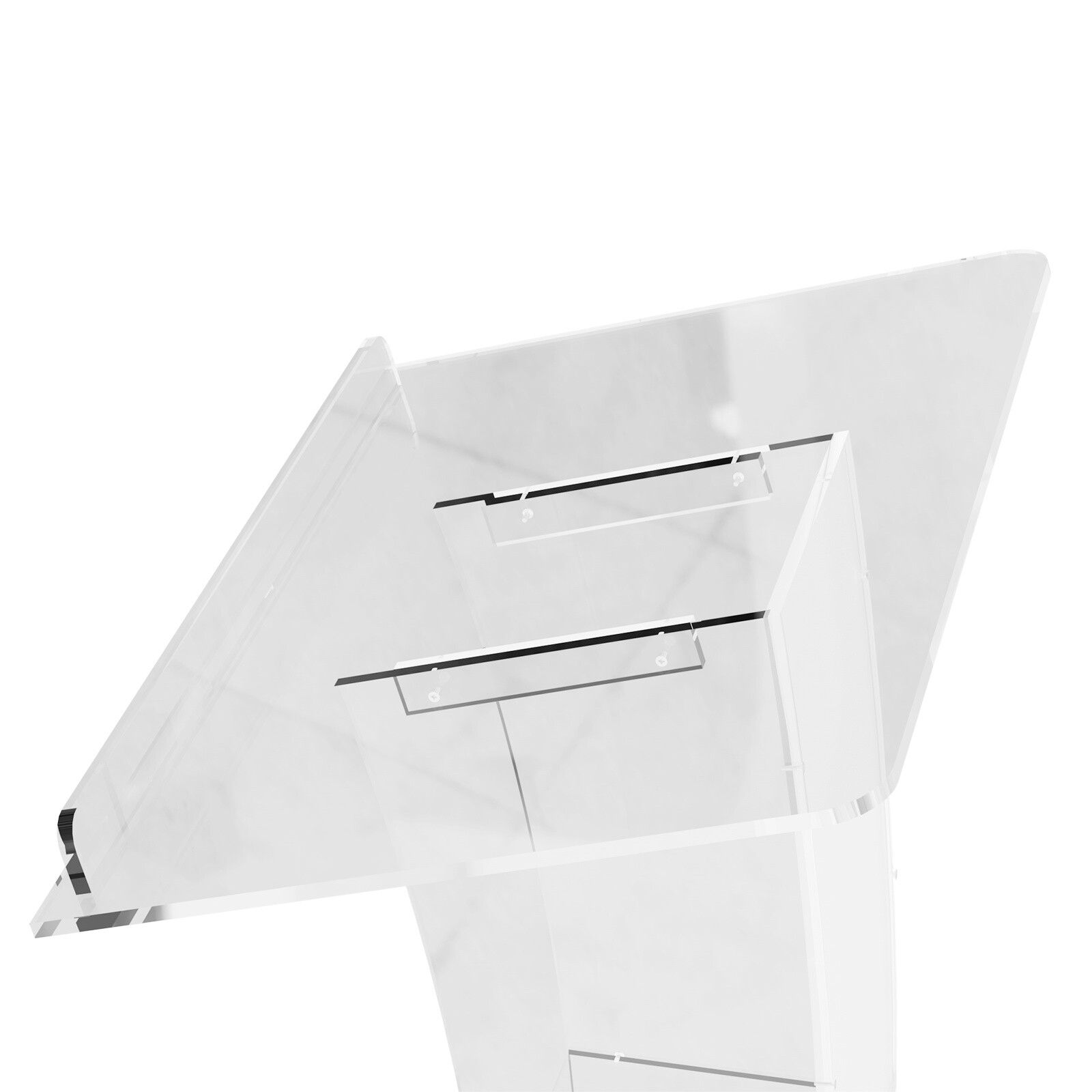 Acrylic Clear Podium Plexiglass Pulpit School Conference Church Curve Lectern
