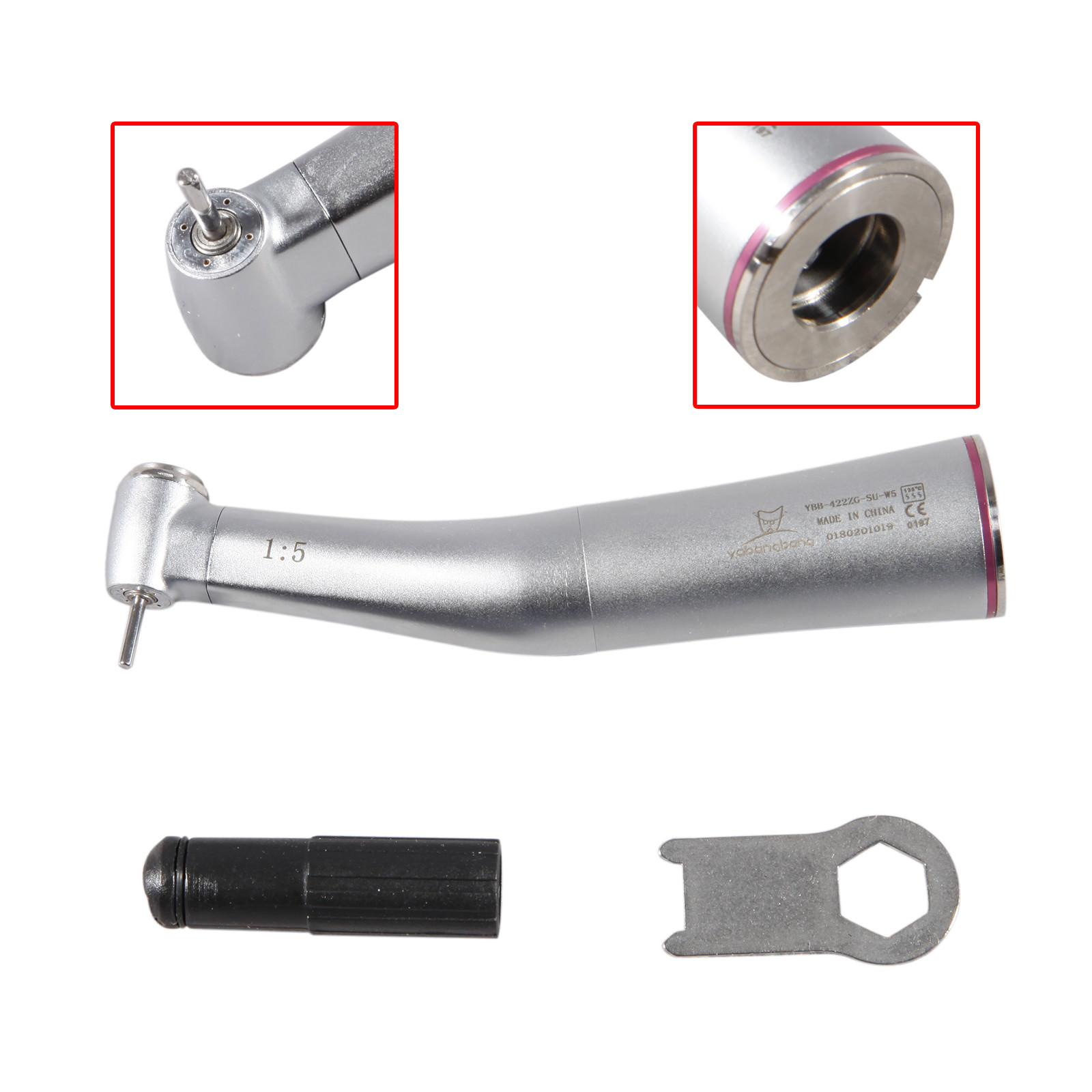Yabangbang Dental Electric Handpiece 1:5 Contra Angle No LED