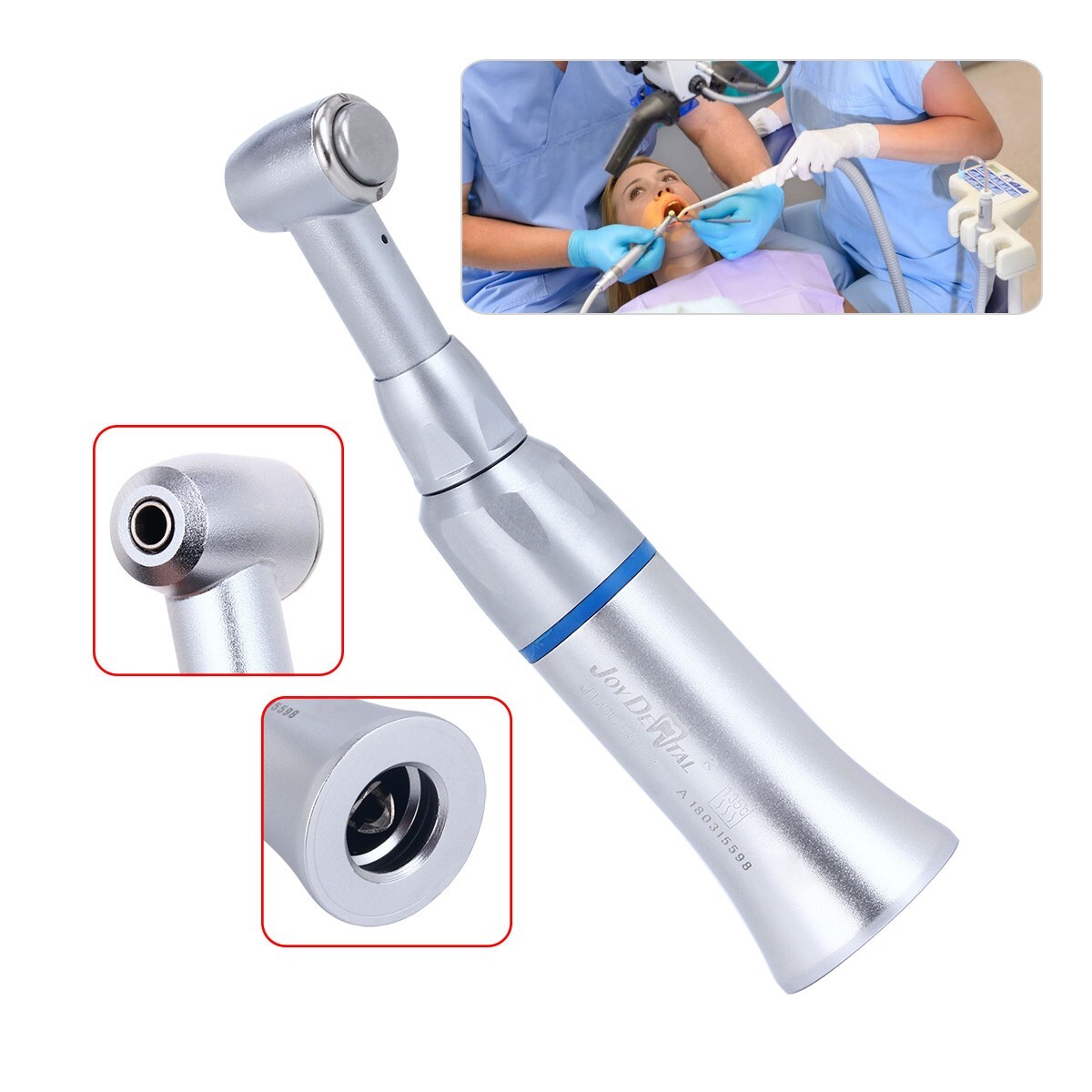 5Pcs NSK Style Dental Slow Low Speed Contra Angle Handpiece Push Button E-type