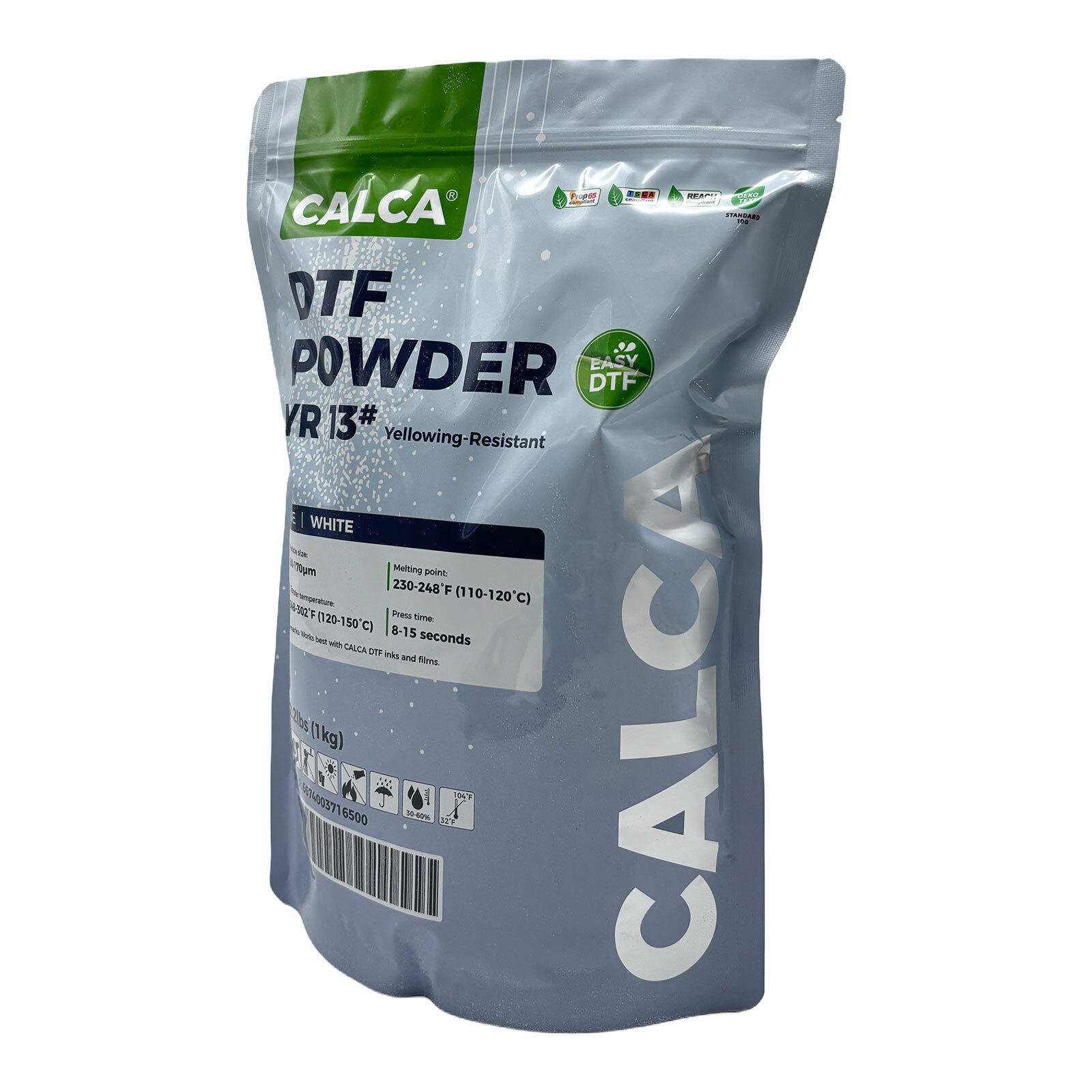 CALCA 2.2lbs DTF Powder Fabric Yellowing-Resistant Hot Melt Powder Fine