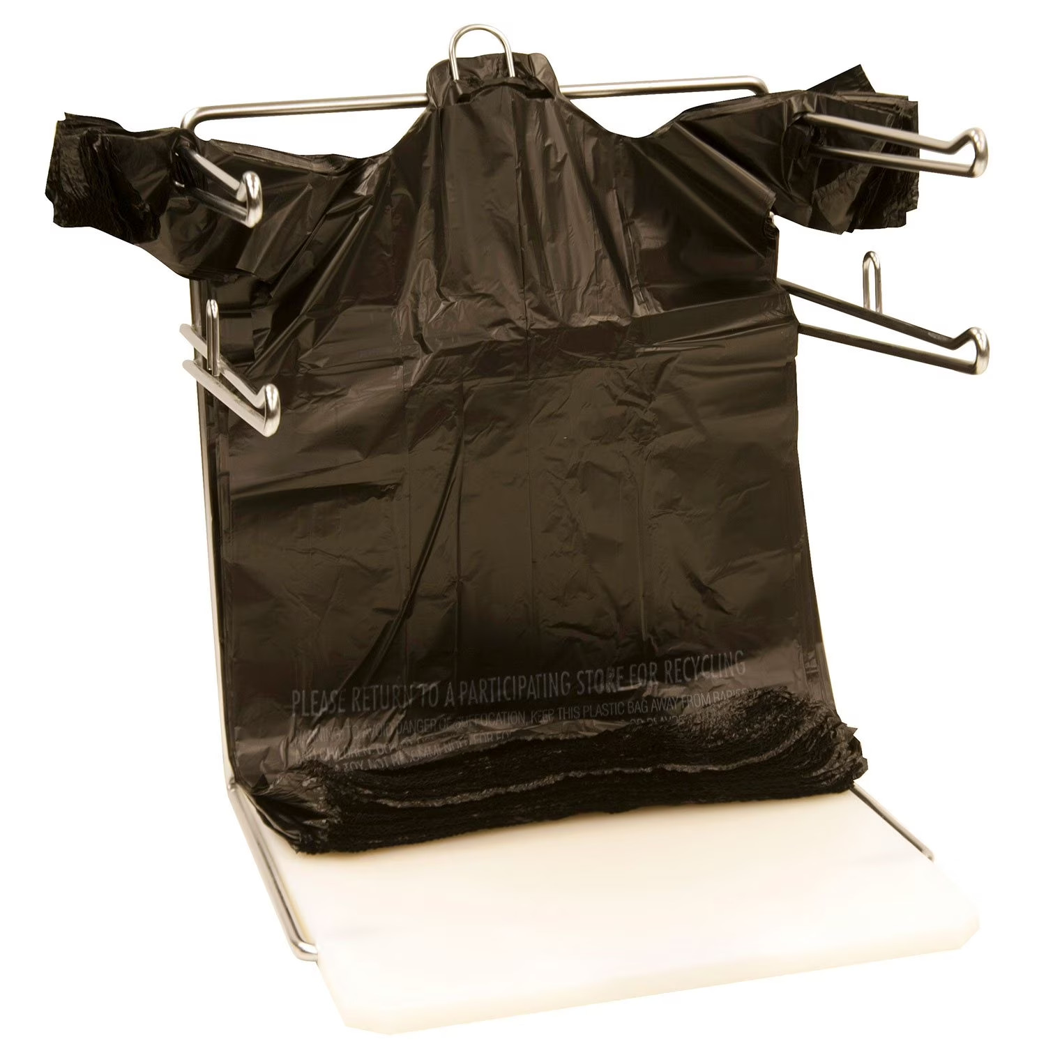 Black T-Shirt Carryout Bags 11.5×6.5×22 Plastic Grocery Shopping Bags 1000 ct.