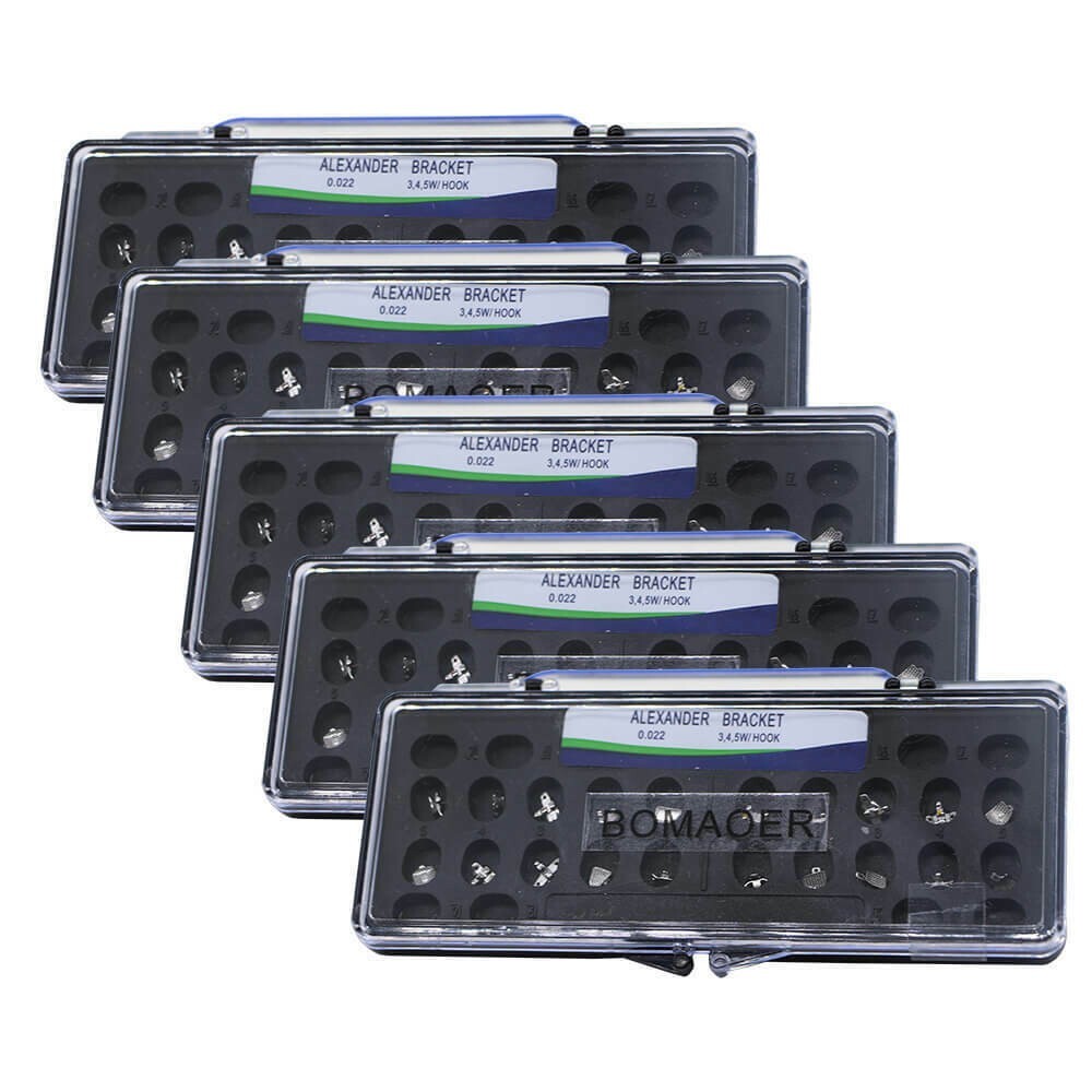 1 Kit 20PCS Dental Orthodontic Alexander Bracket Braces Roth 022 3-4-5 Hooks