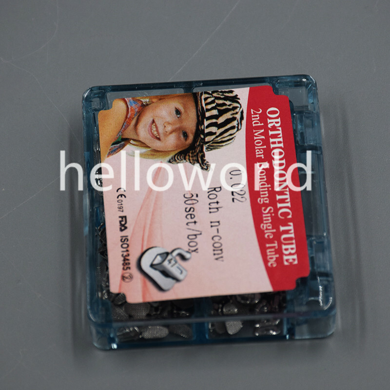 50 Set/Box Dental Orthodontic Second Molar Roth 022 Non-Convertible Buccal Tubes