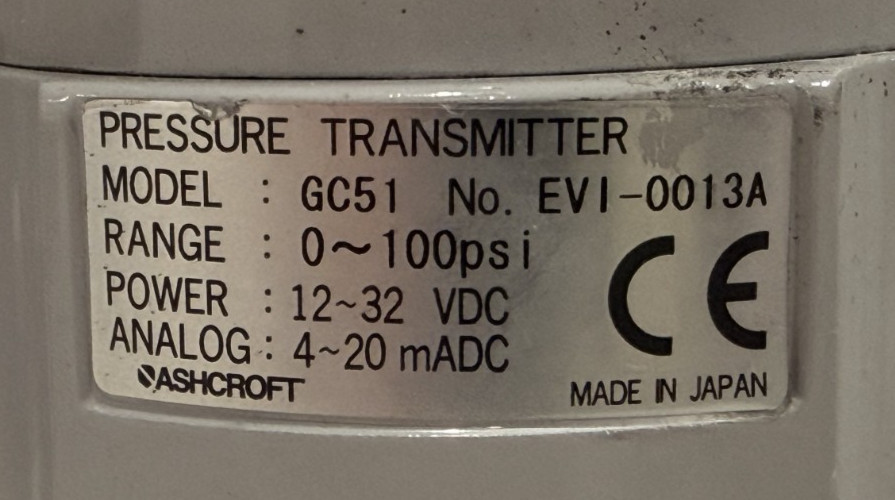 NEW ASHCROFT GC517F0242CD100#G-XCG INDICATING TRANSMITTER GC517F0242CD100GXCG