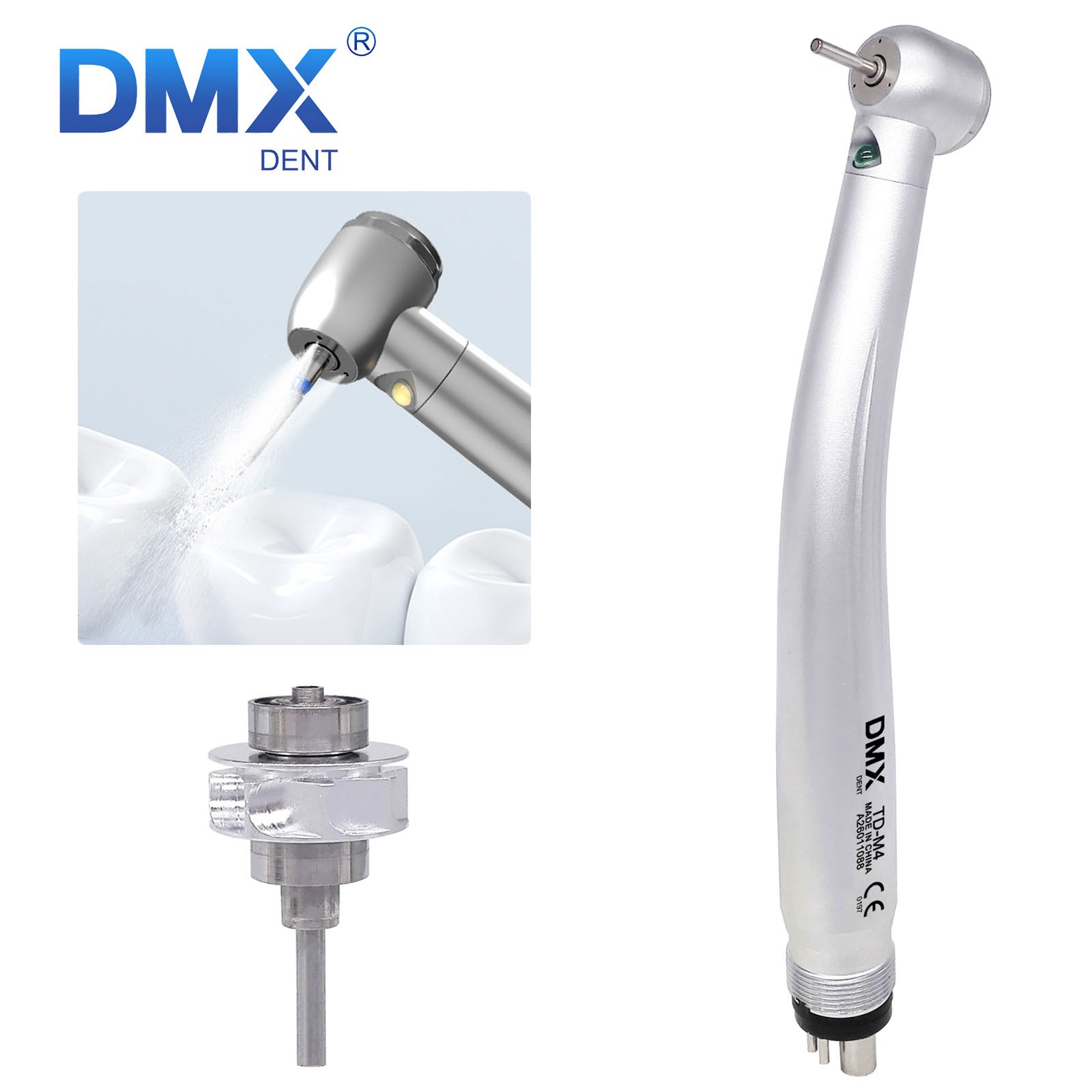 NSK Style Dental High Speed Handpiece Fiber Optic Turbine LED E-generator 4Hole