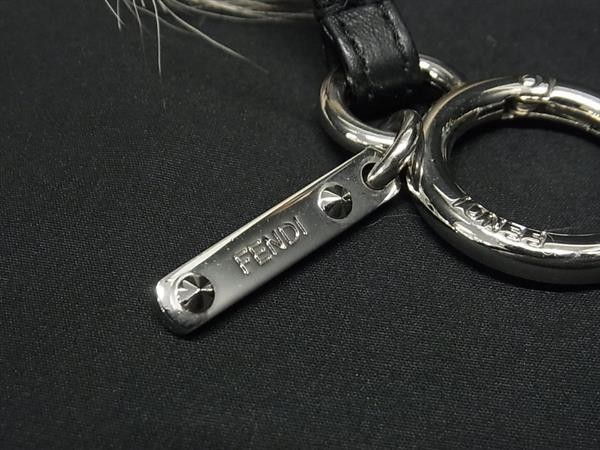 FENDI Bag Bug’s Monster Fur Keychain Keyring Charm Beige X Multicolor Fm3138