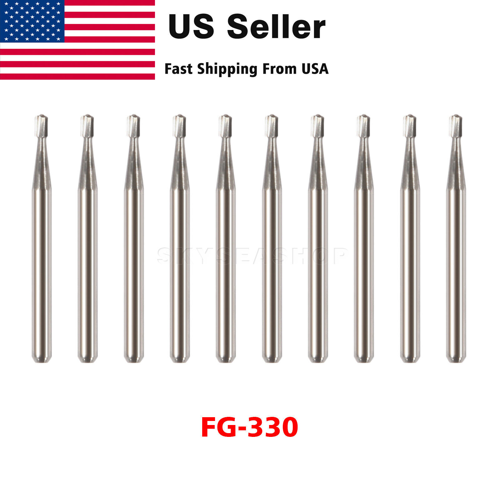 Dental Tungsten Carbide Bur Round Friction Grip FG 1 2 3 4 5 330 245 701 702