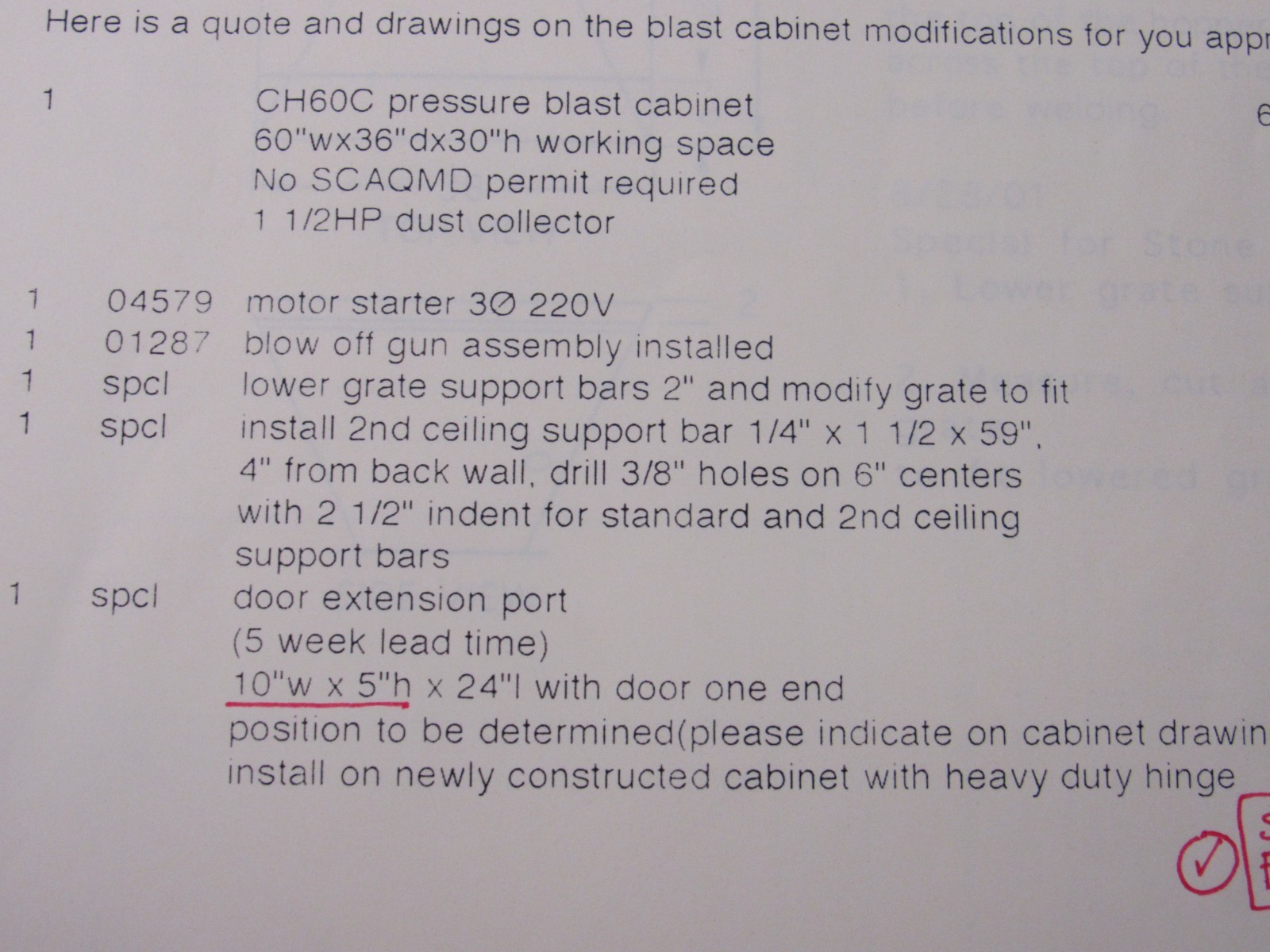 Kelco CH60C 60 x 36 x 30 pressure pot blast cabinet abrasive sand glass bead