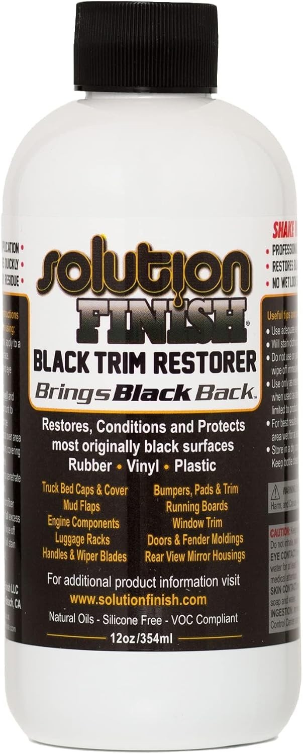 Solution Finish – Black Plastic & Vinyl Trim Restorer, Black (12 oz)