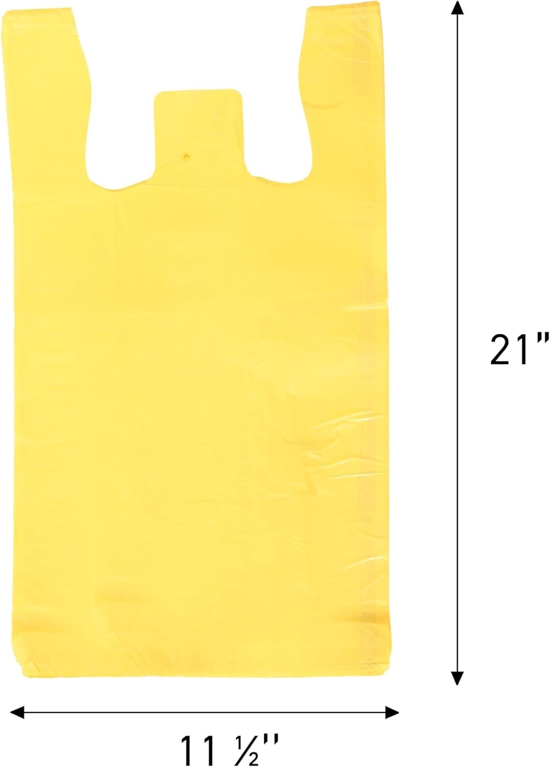 Bags Plastic Grocery T-Shirt Yellow Shopping 1000 Supermarket 11″ x 6″ x 21″