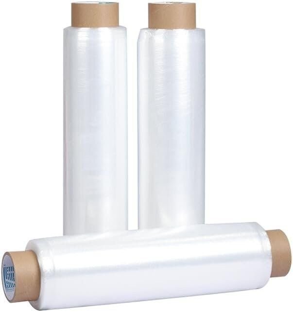18″ x 1500′ 80 Gauge 4 Rolls Pallet Wrap Stretch Film Hand Shrink Wrap 1500FT