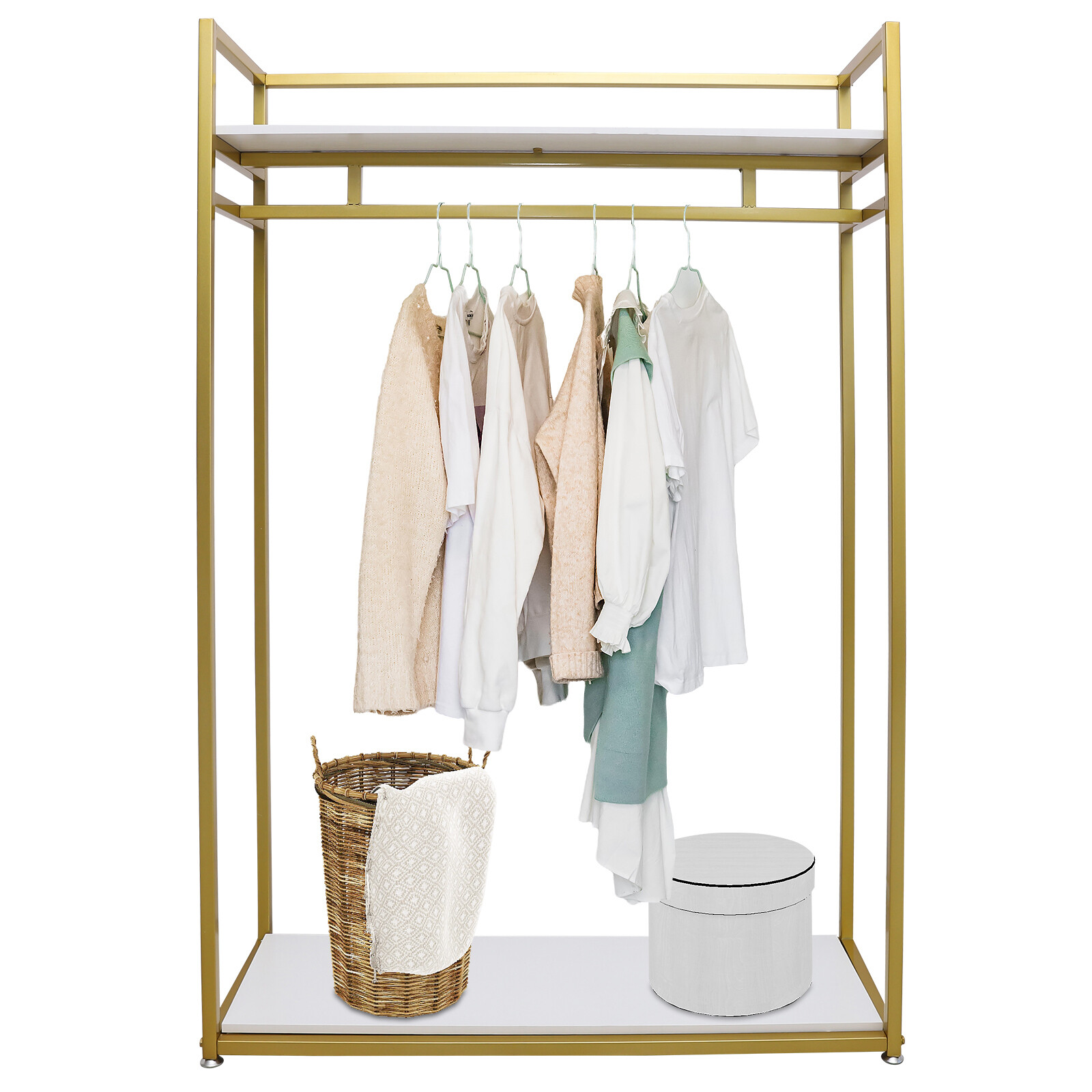 Clothes Closet Storage Garment Rack Shelf Organizer Clothes Hanger Lightweight