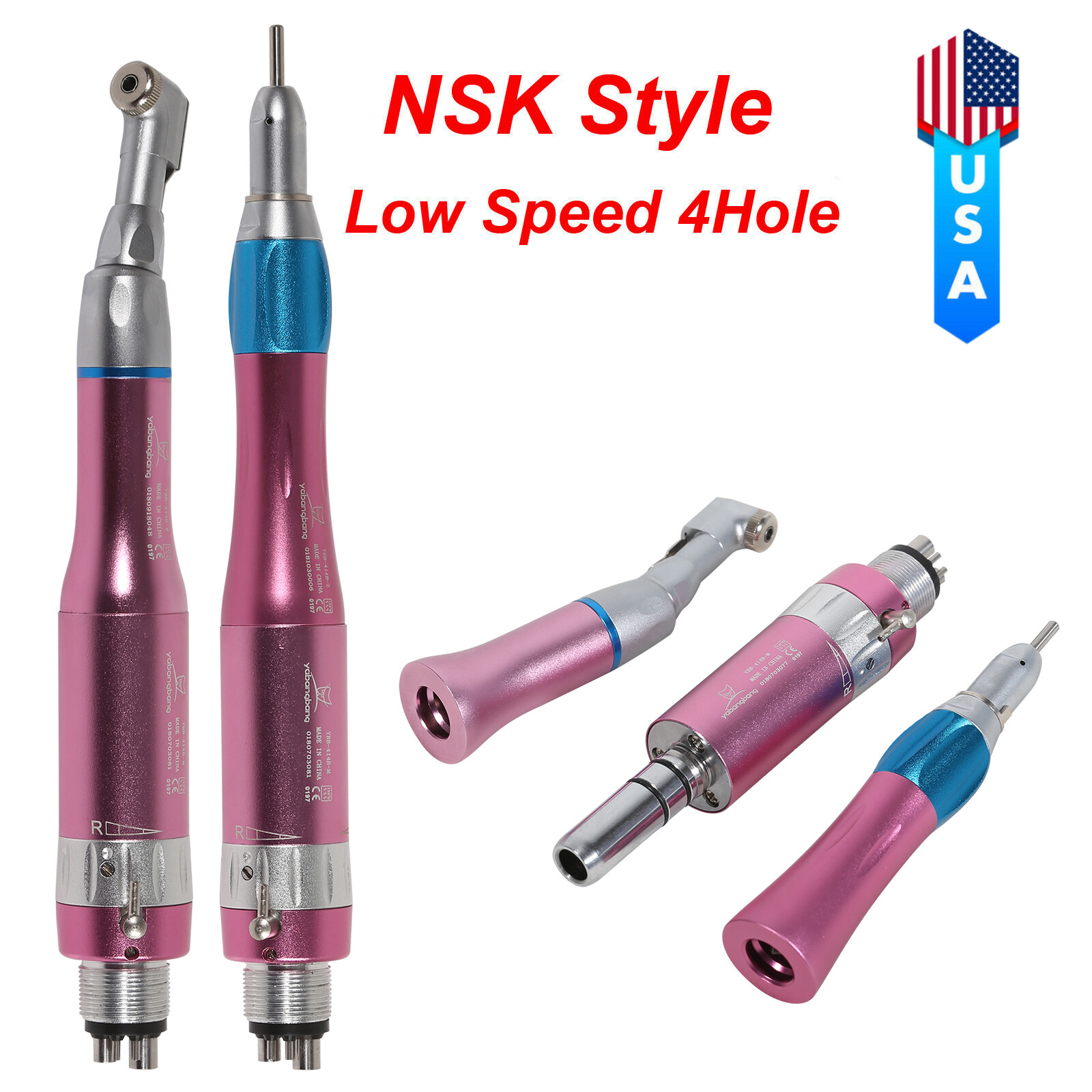 Pieza de Mano Dental Estilo NSK Alta Baja Velocidad 4H / 2H Kit Turbina de Aire