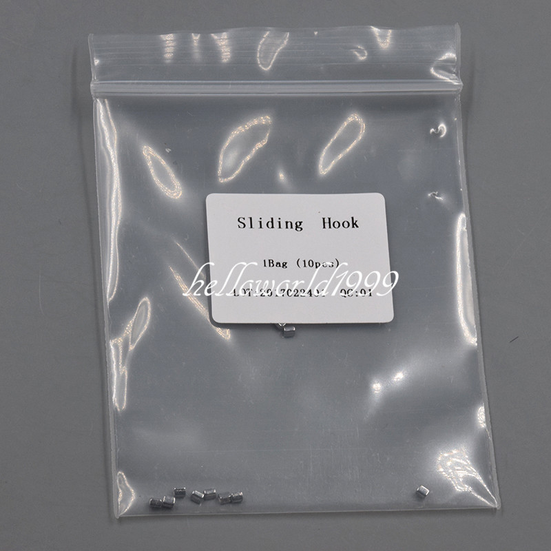 100 Pcs 10 Packs Dental Orthodontic Crimpable Hook Split Sliding Stops General