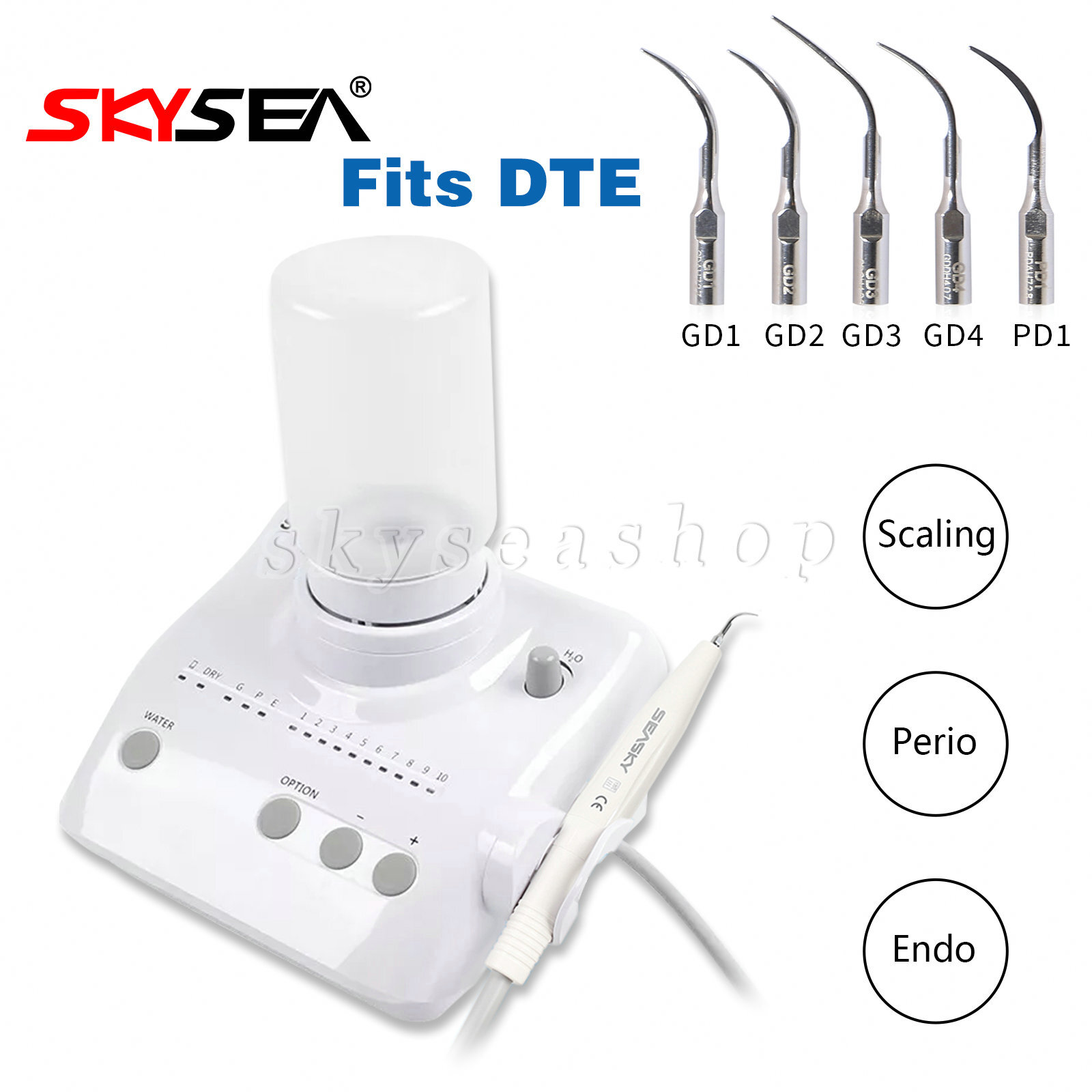 SK-D1 Dental Ultrasonic Piezo Scaler Unit w/2*Bottles 5*Tips For DTE SATELEC FDA