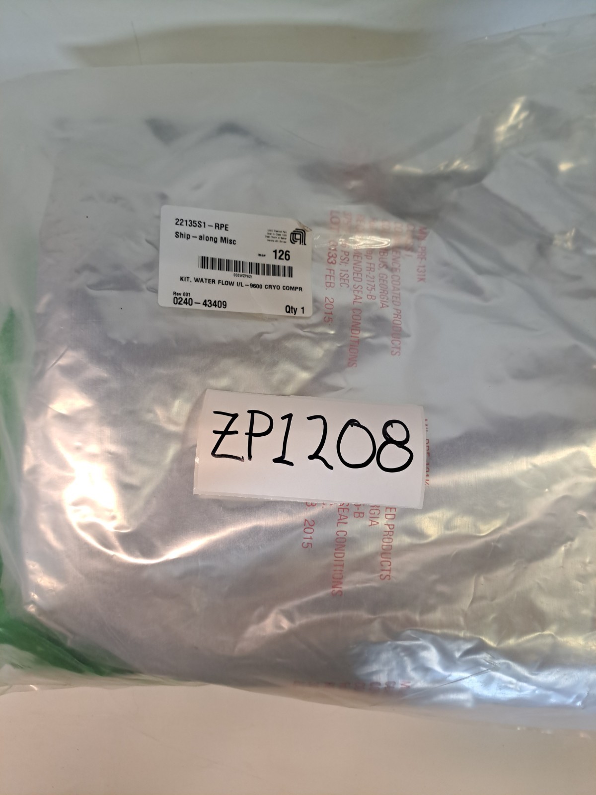 Applied Materials AMAT 0240-43409 Kit Water Flow I/L 9600 Cryo Compr NEW