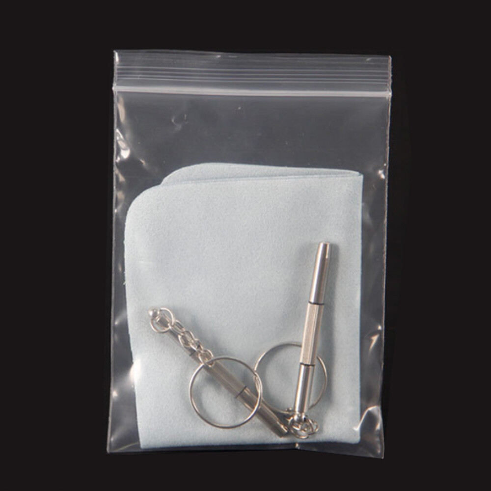 Lot of 100pcs Clear Reclosable Zip lock Plastic Bags 2-MIL Poly Zipper Baggies
