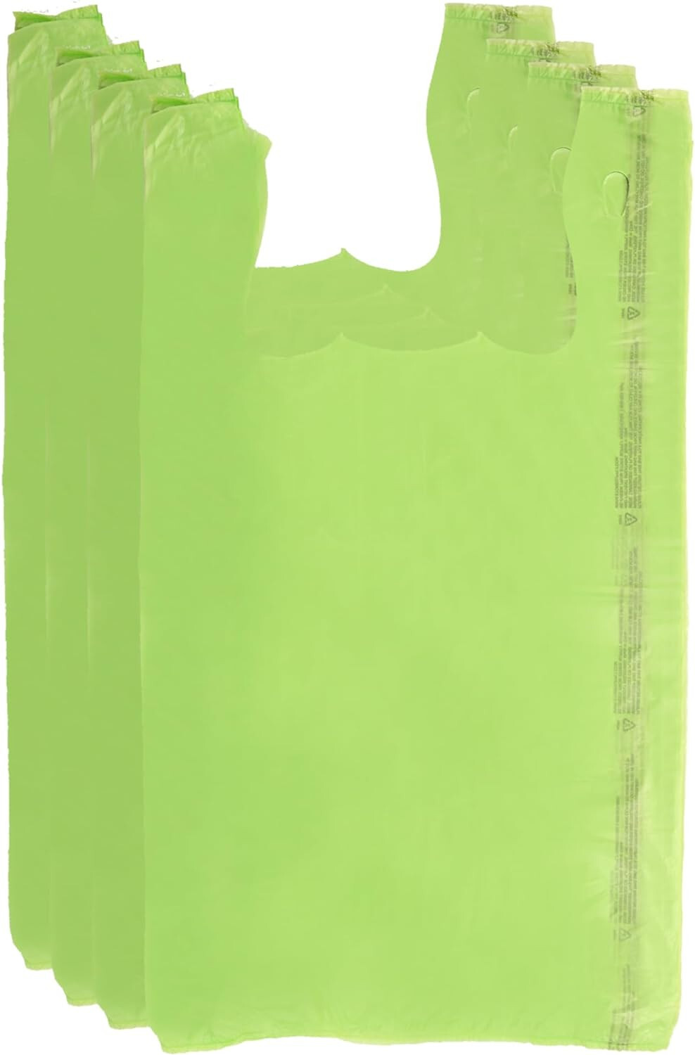 Plastic Bags Grocery T-Shirt 1000 Lime Green Shopping Merchandise 11 x 6 x 21