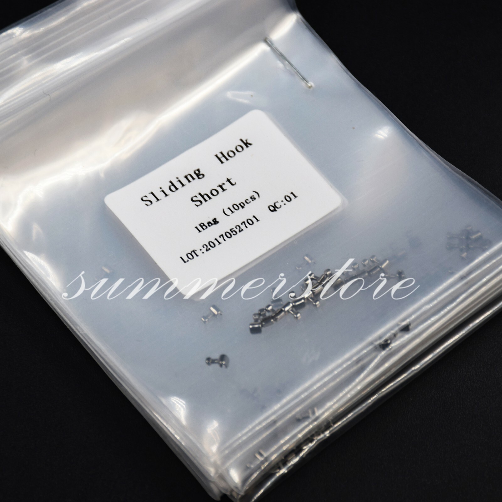 100 Pcs/10 Packs Dental Orthodontic Universal Crimpable Hooks Arch Wire(Short)
