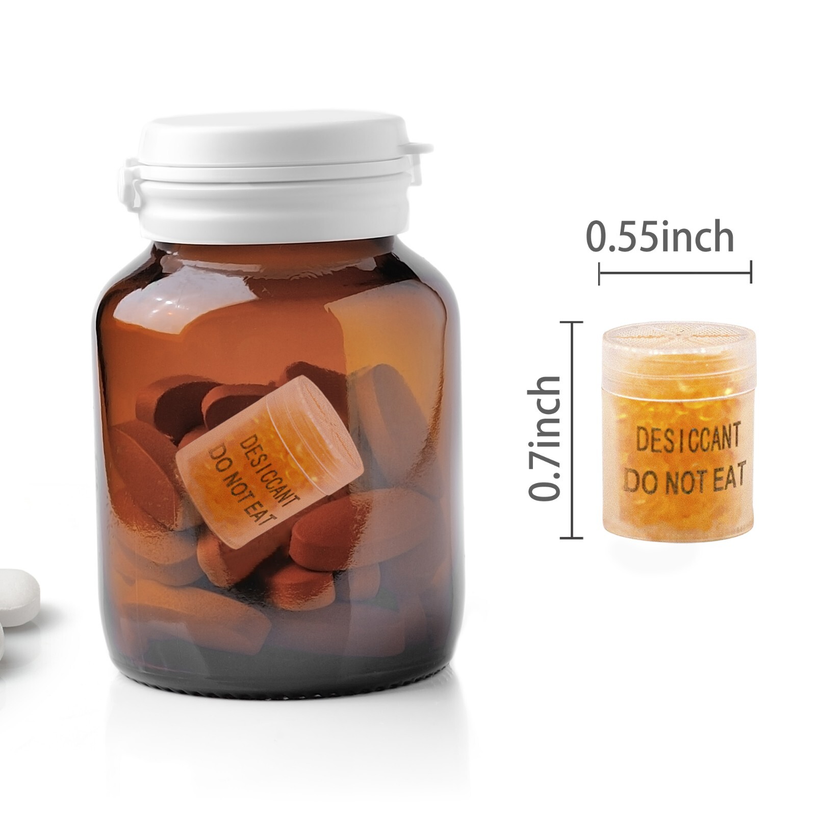 1g Silica Gel Canister, Indicating Desiccant Capsule Food & Pharmaceutical Grade