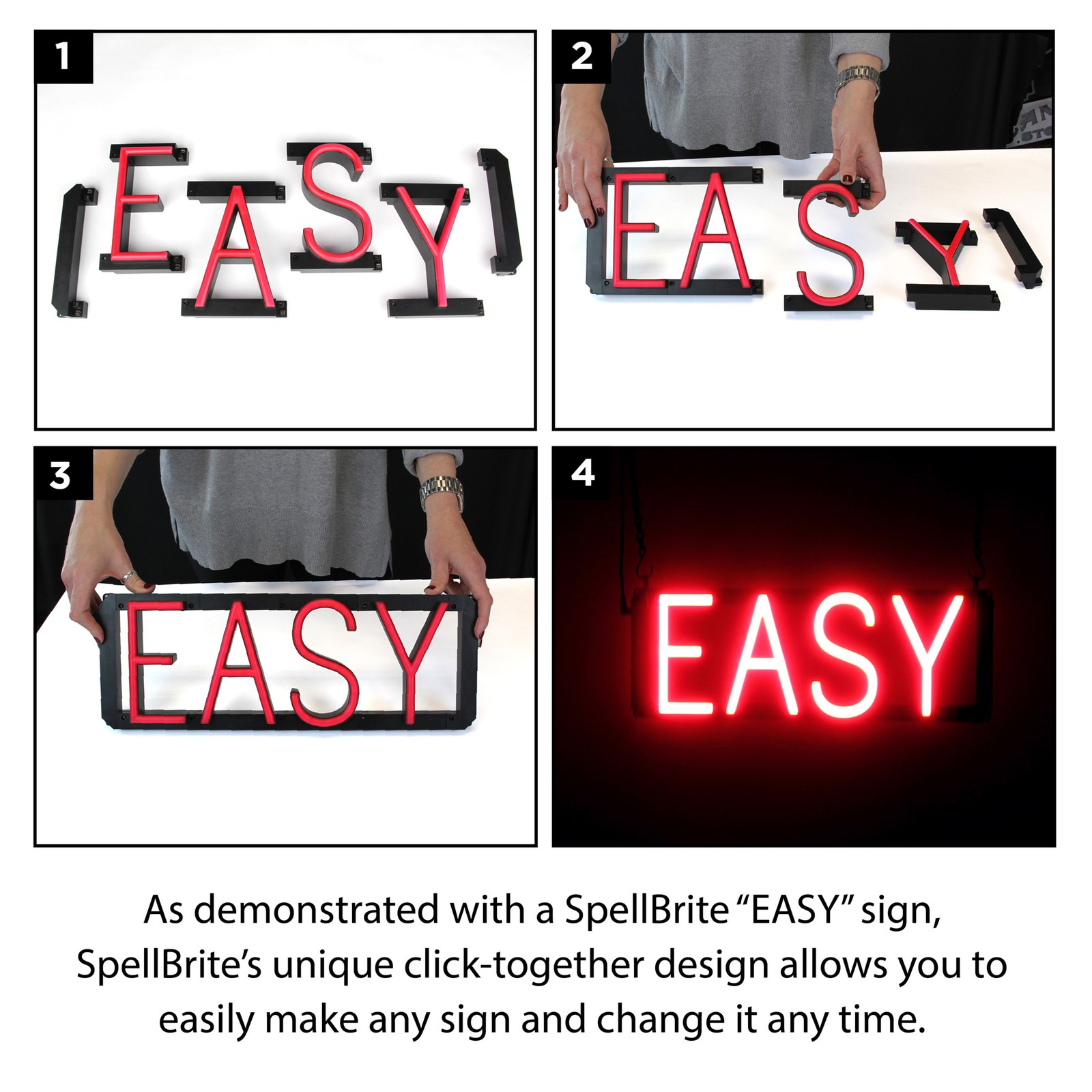 SpellBrite ALOHA Sign | Neon Aloha Sign Look, LED Light | 21.1″ x 6.3″