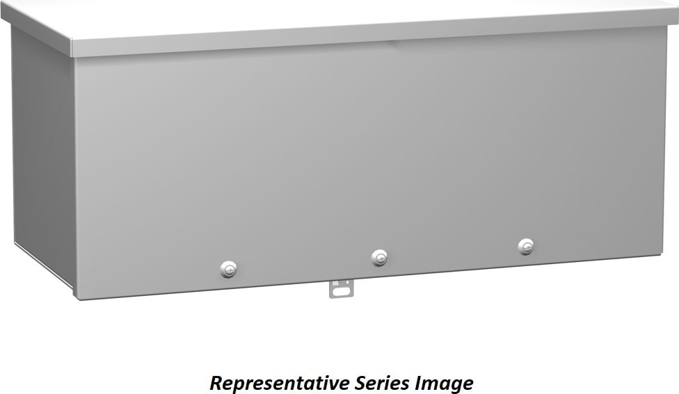 Hammond C3RWT648 Galvanized Steel 6”x6”x48” Type 3R Wiring Trough Gray