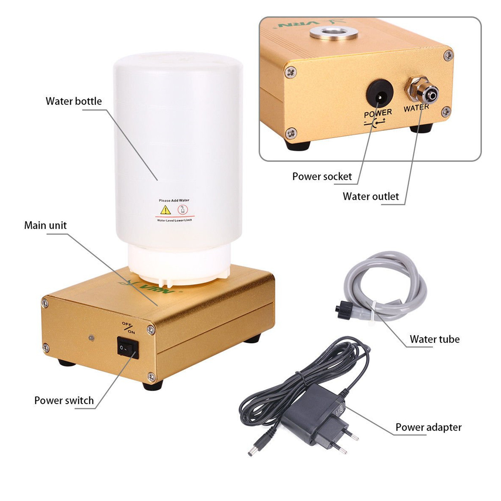 VRN Dental Auto Water Supply Device with Water Bottle for Ultrasonic Scaler US