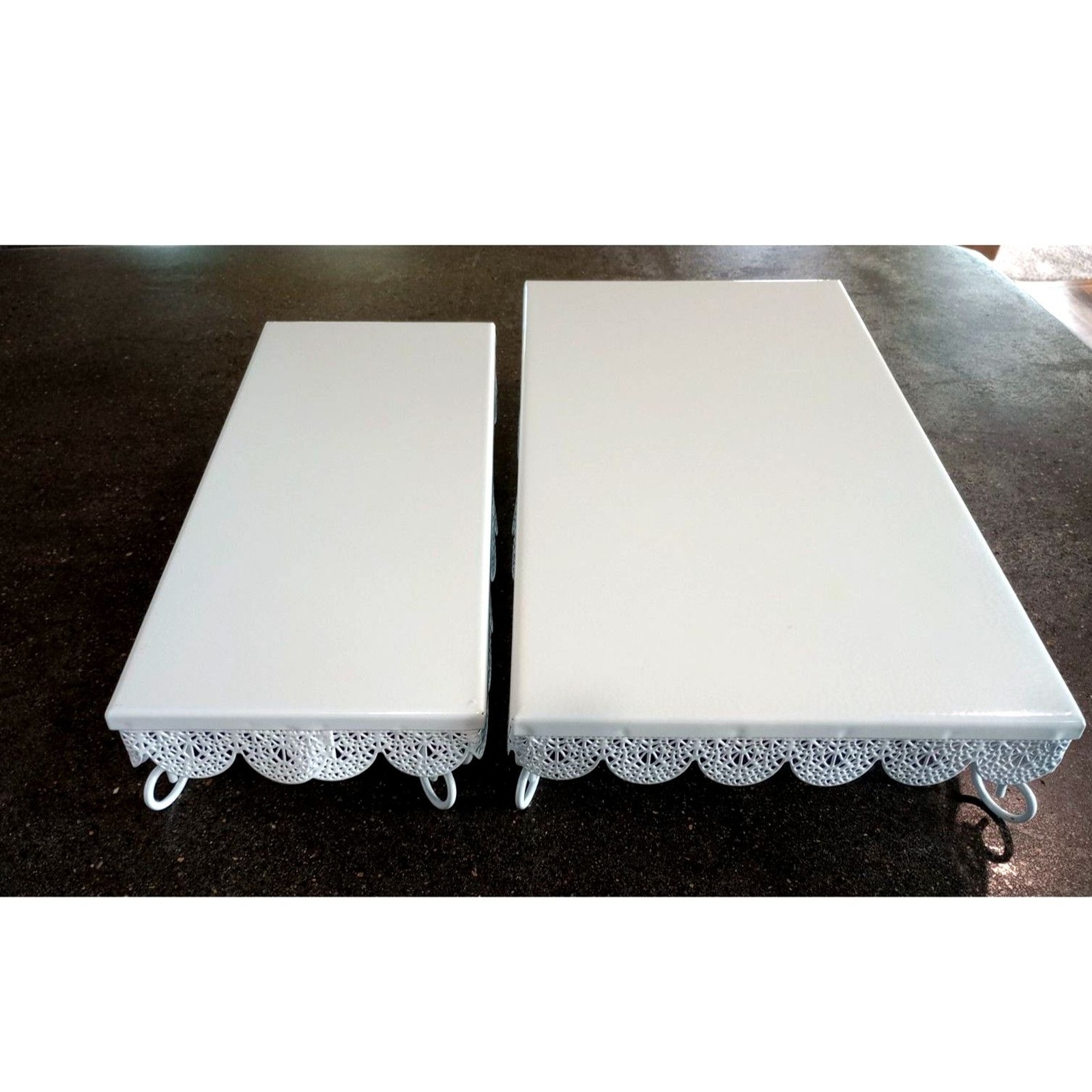 Display Stand Cupcake Chocolate Bakery Cake Wedding 2 piece lot metal white