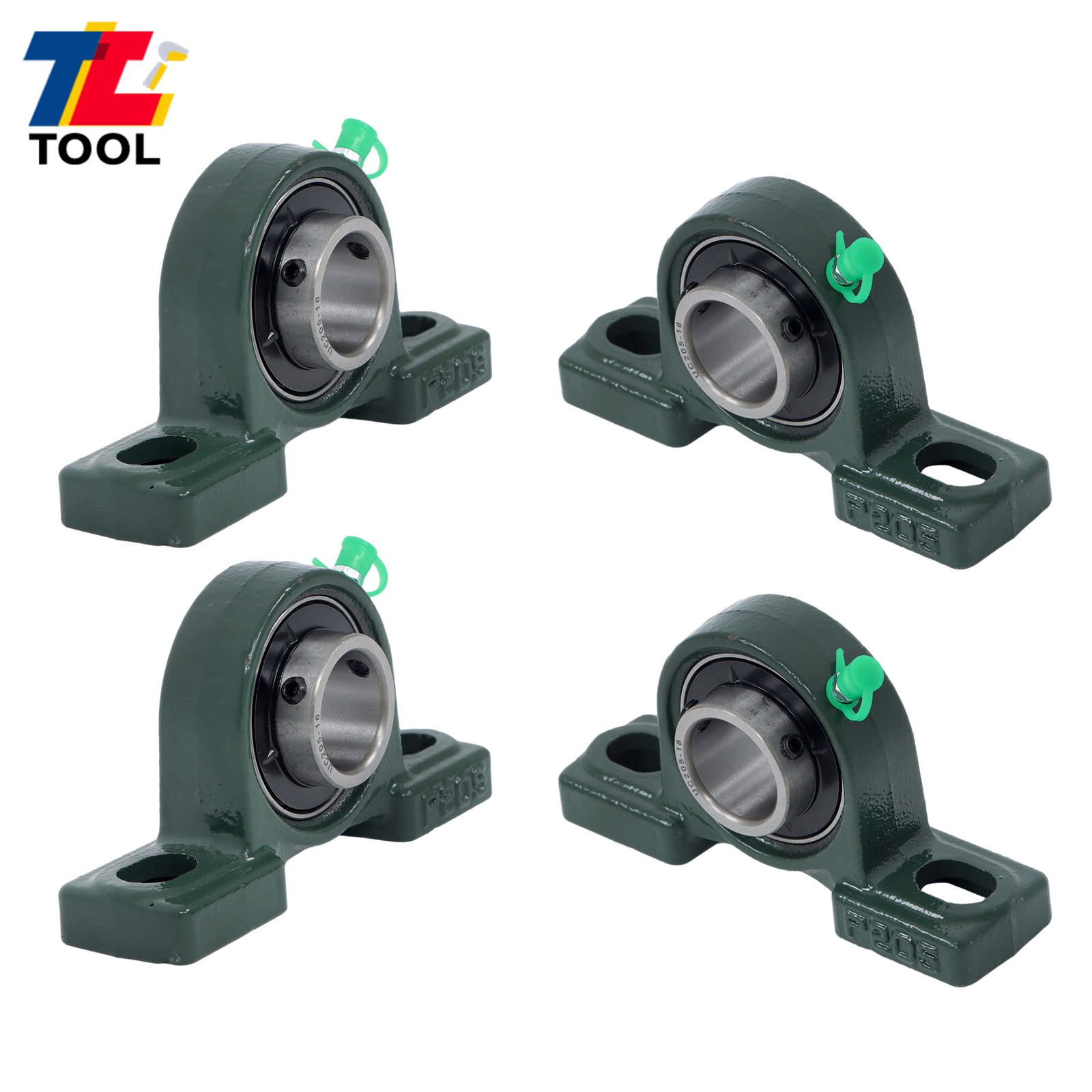 4pcs UCP205-16 Pillow Block Bearing 1″ Bore Solid Base 2-Bolt Self-Aligning