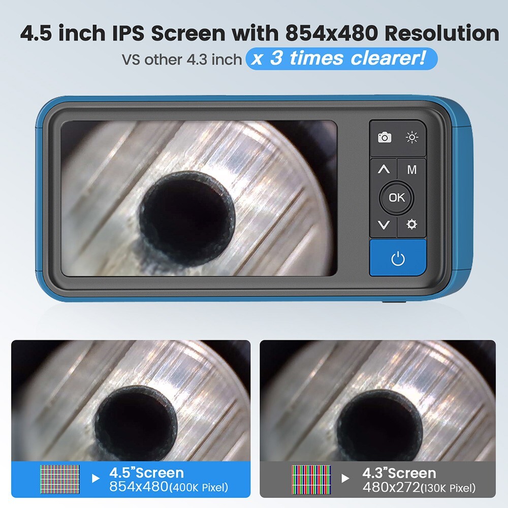 Teslong Rigid Rifle Borescope 4.5″ Monitor Fits .20 Caliber & Larger 26inch Rod