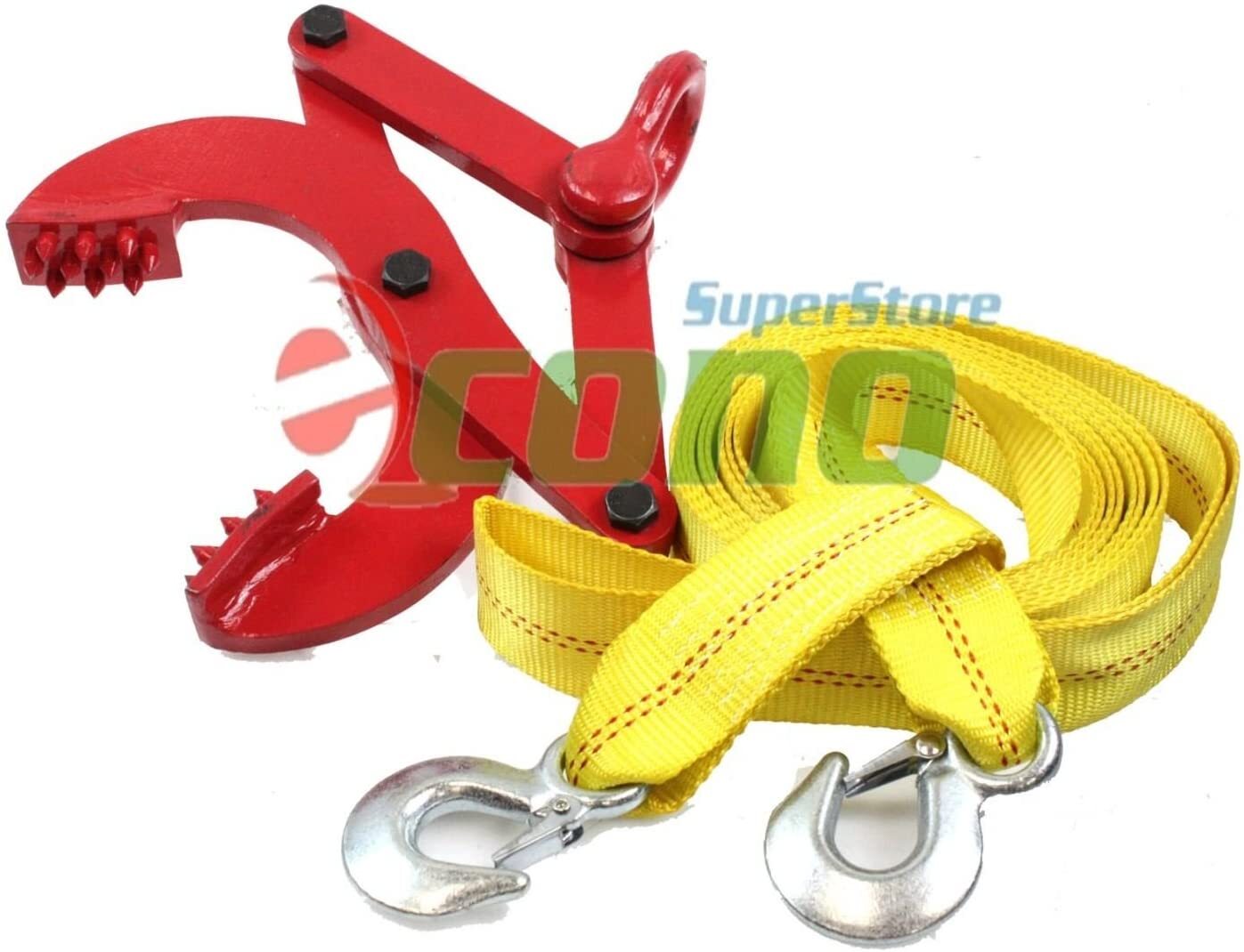2 Ton Truck Pallet Pulling Scissor Clamp Puller Grip Gripper W/ 20ft Tow Strap