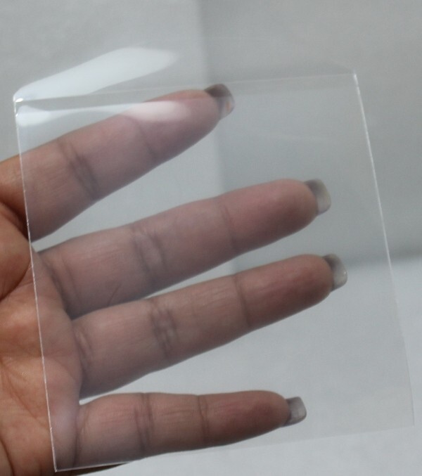 1000 pieces 3-1/2 x 3-1/2″ Mini Clear CPP Plastic Sleeve with Flap 100 Micron