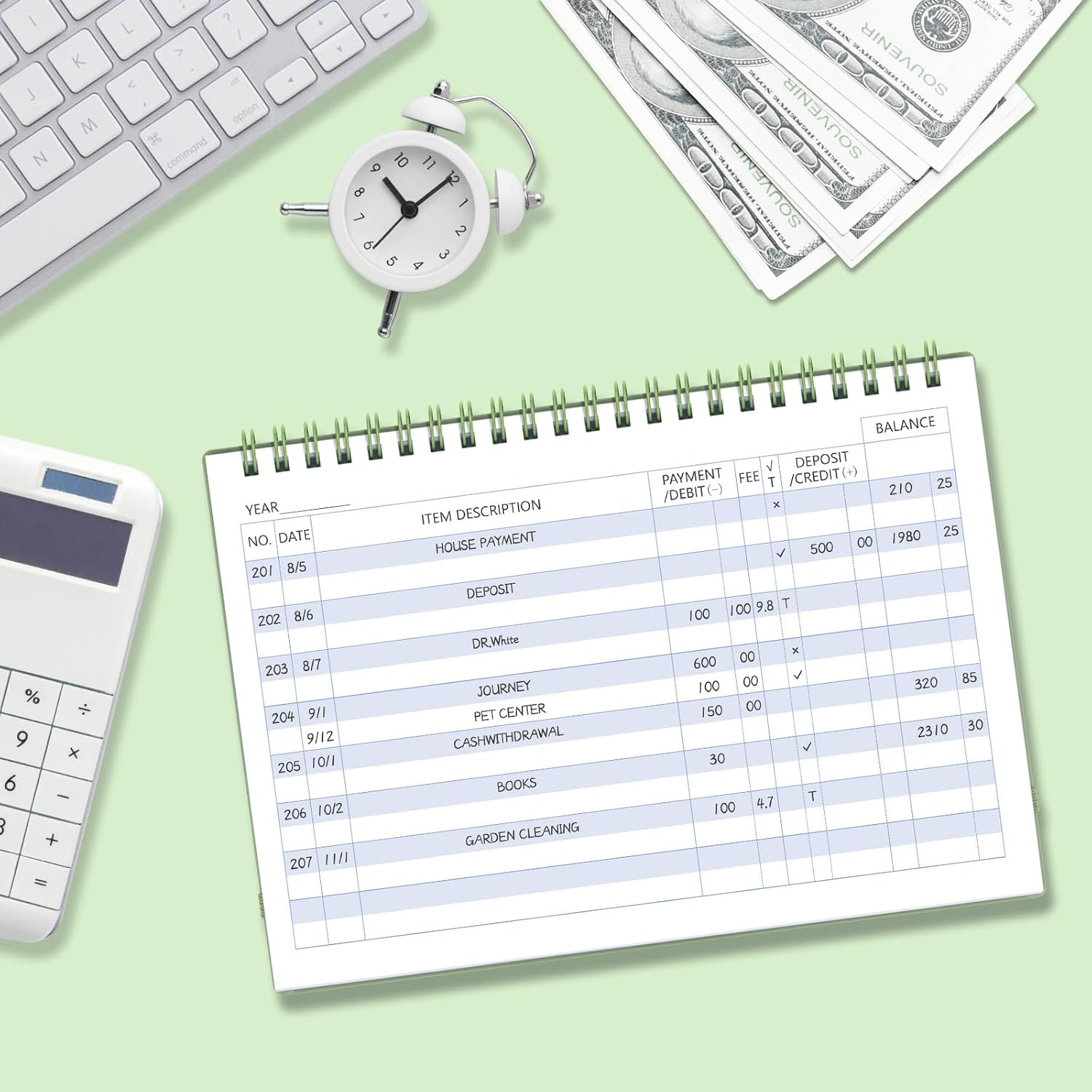 Checkbook Register, Check Registers for Personal Checkbook, Financial Ledger, Ch