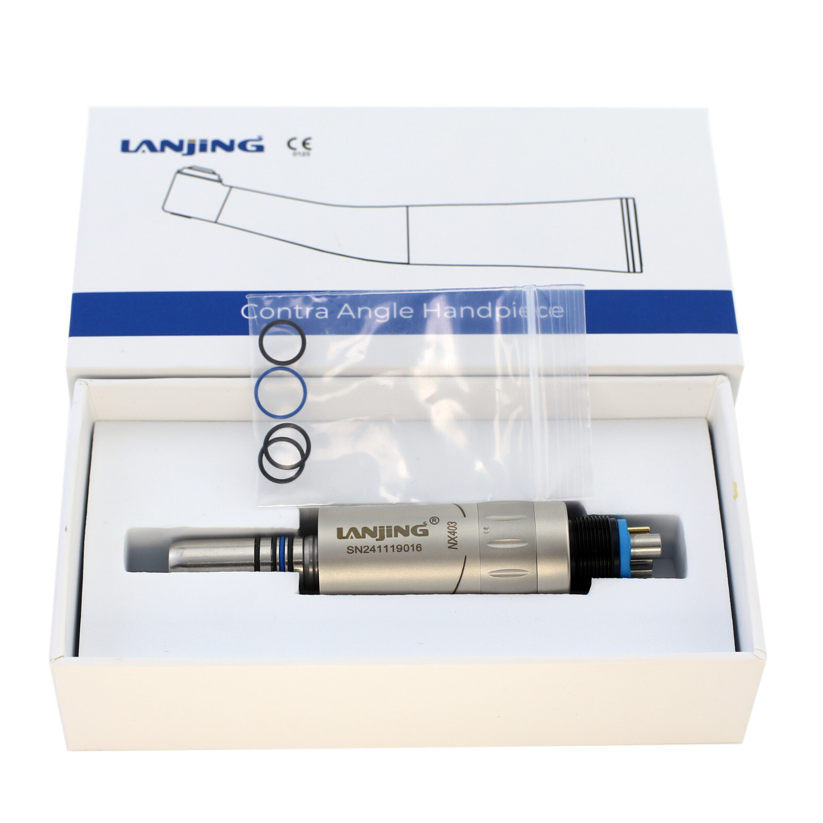 Dental Slow Speed Handpiece Air Motor 6 Hole LED Mini Inner Water Single Spray