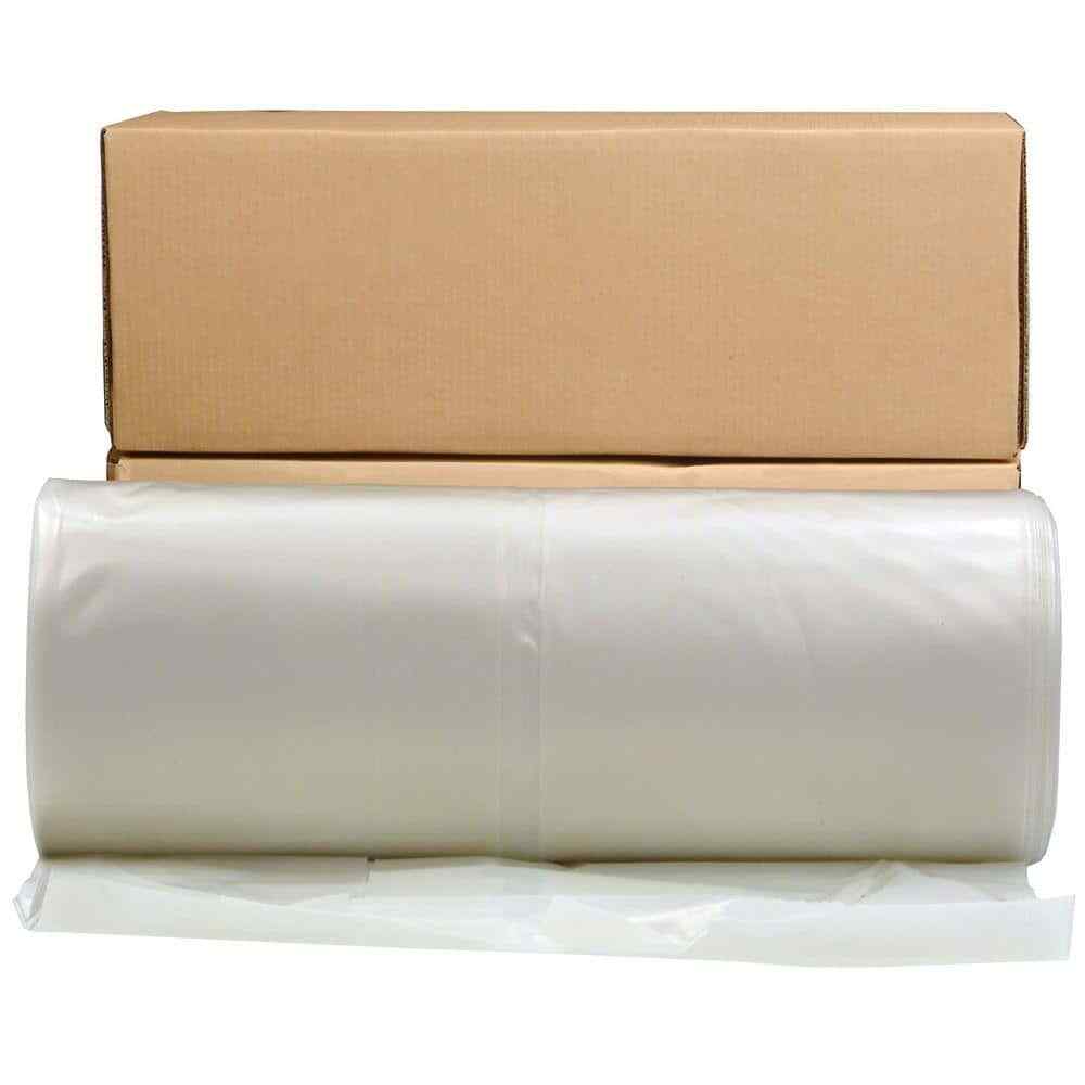 Plastic Sheeting Roll Tarp Cover Extra Heavy Duty 12′ x 100′ Clear Opaque 6 mil