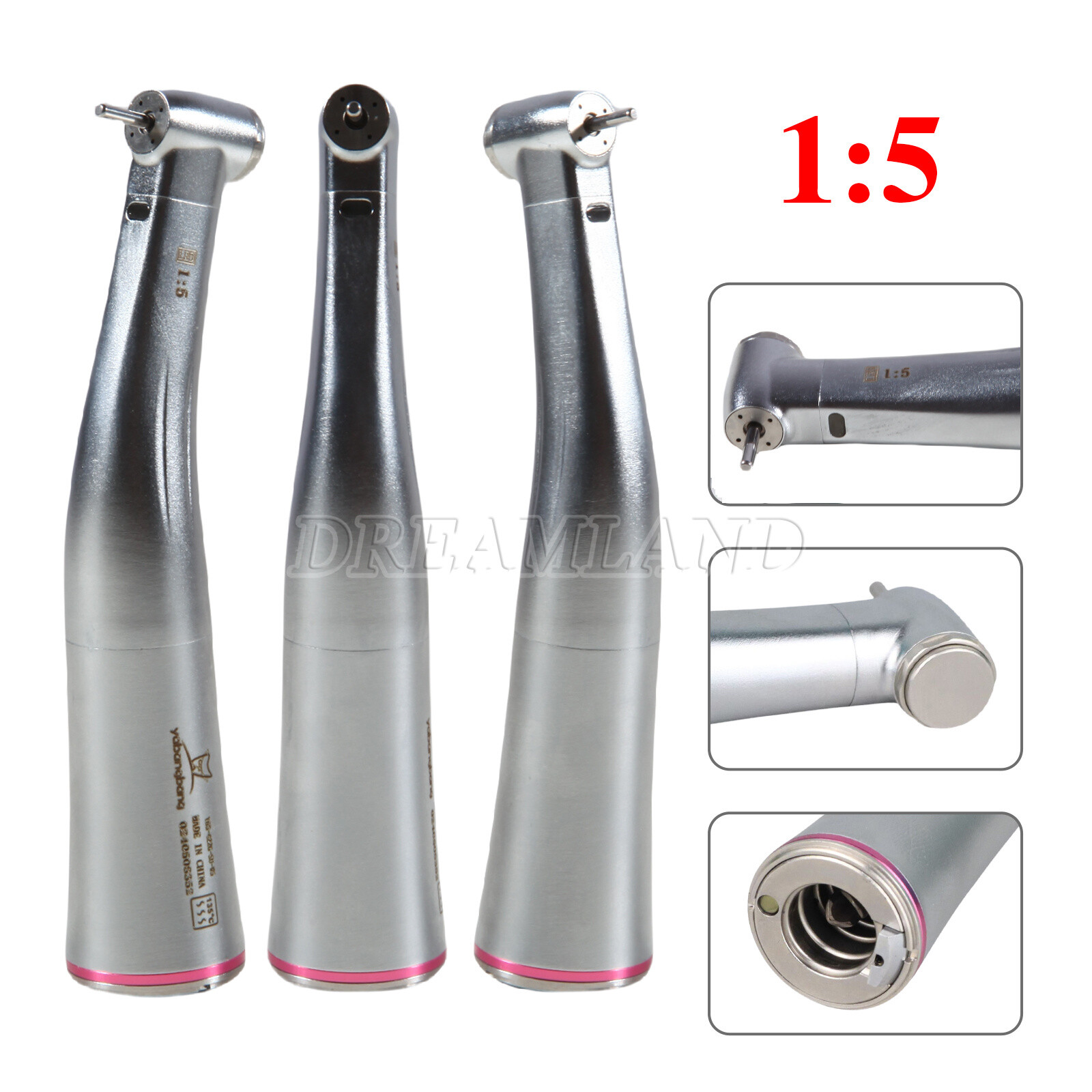 X95L Dental 1:5 Increasing LED Fiber Optic Contra Angle Handpiece fit NSK Ti-MAX