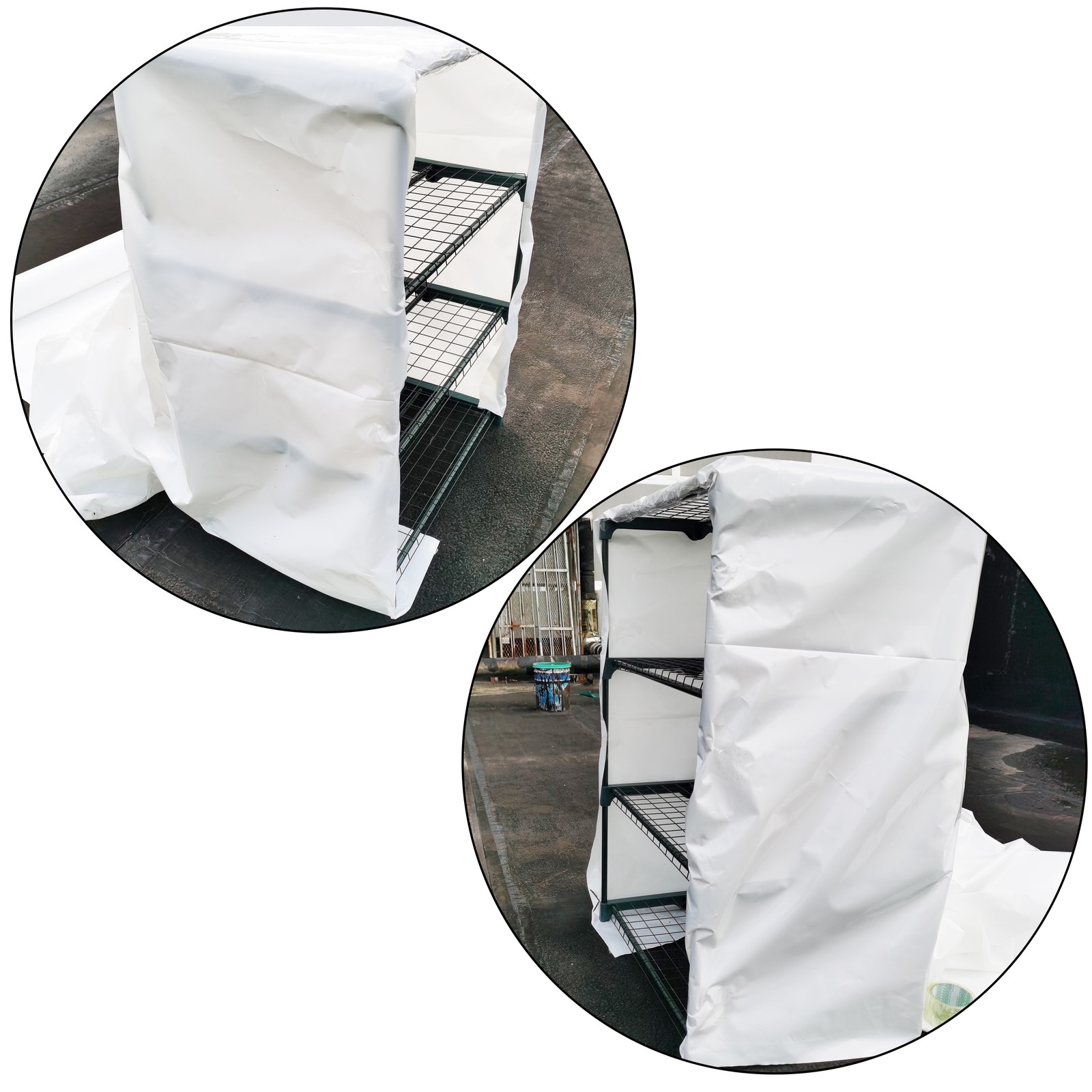 20X25FT White Greenhouse Plastic Film Clear Polyethylene Film 6 mil Anti-UV