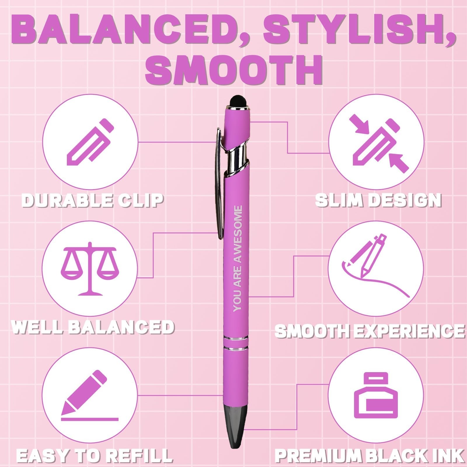 3Pcs Fancy Pens for Women, Employee Appreciation Gifts, Thank You & Appreciat…