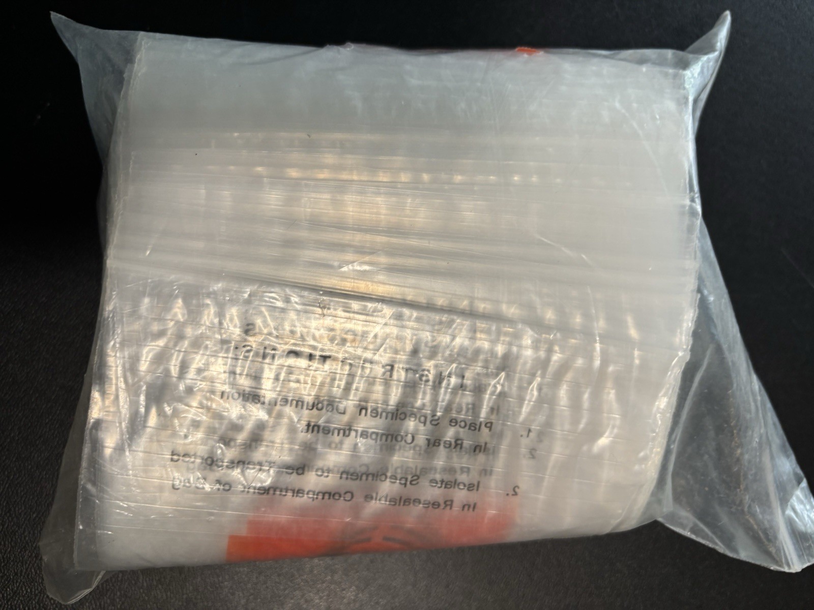 Biohazard Specimen Pouch Clear Polyethylene Zip Lock 100 Count 6 x 9 in RD 507