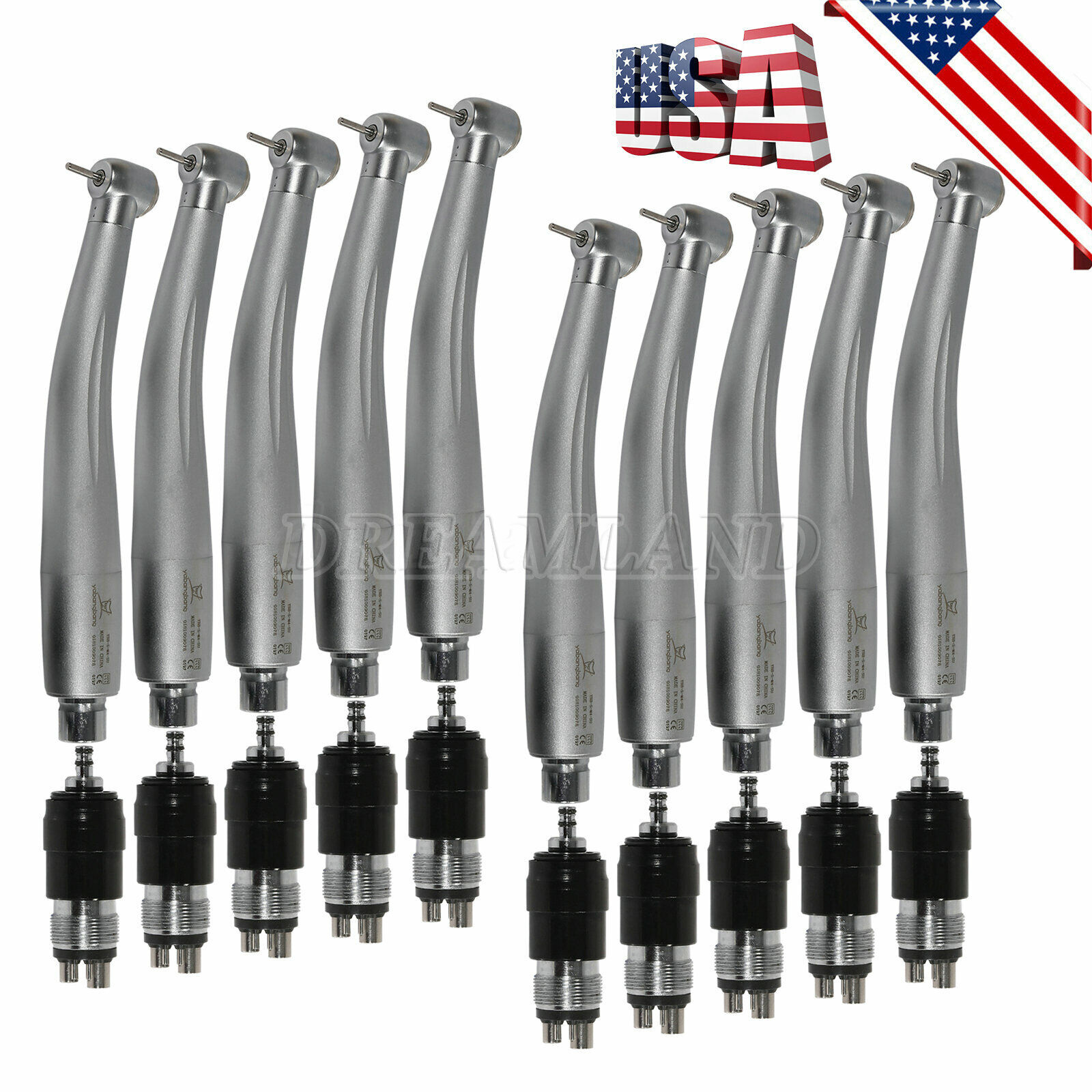 50pcs Dental Turbine Diamond Burs FG For High Speed Handpiece FG1.6mm 97 types
