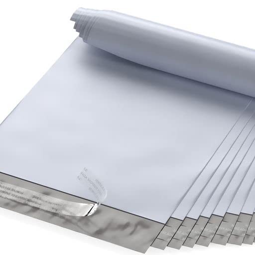 6″ x 9″ Poly Mailer Envelopes – 100 Count, Seal White Plastic Mailing Bags wi…