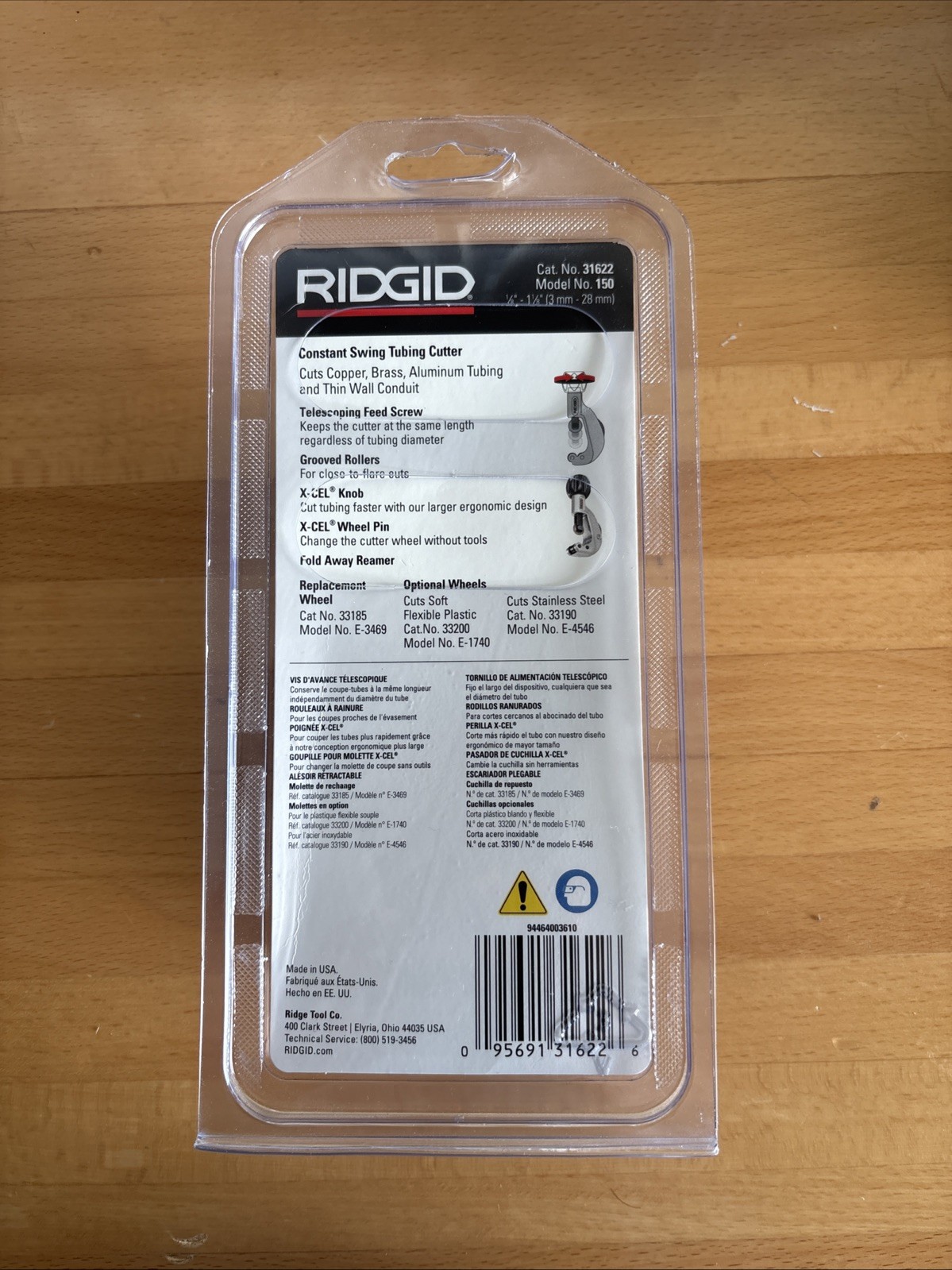 RIGID 150 Constant Swing Tubing Cutter, 1/8-inch to 1-1/8-inch Tube Cutter