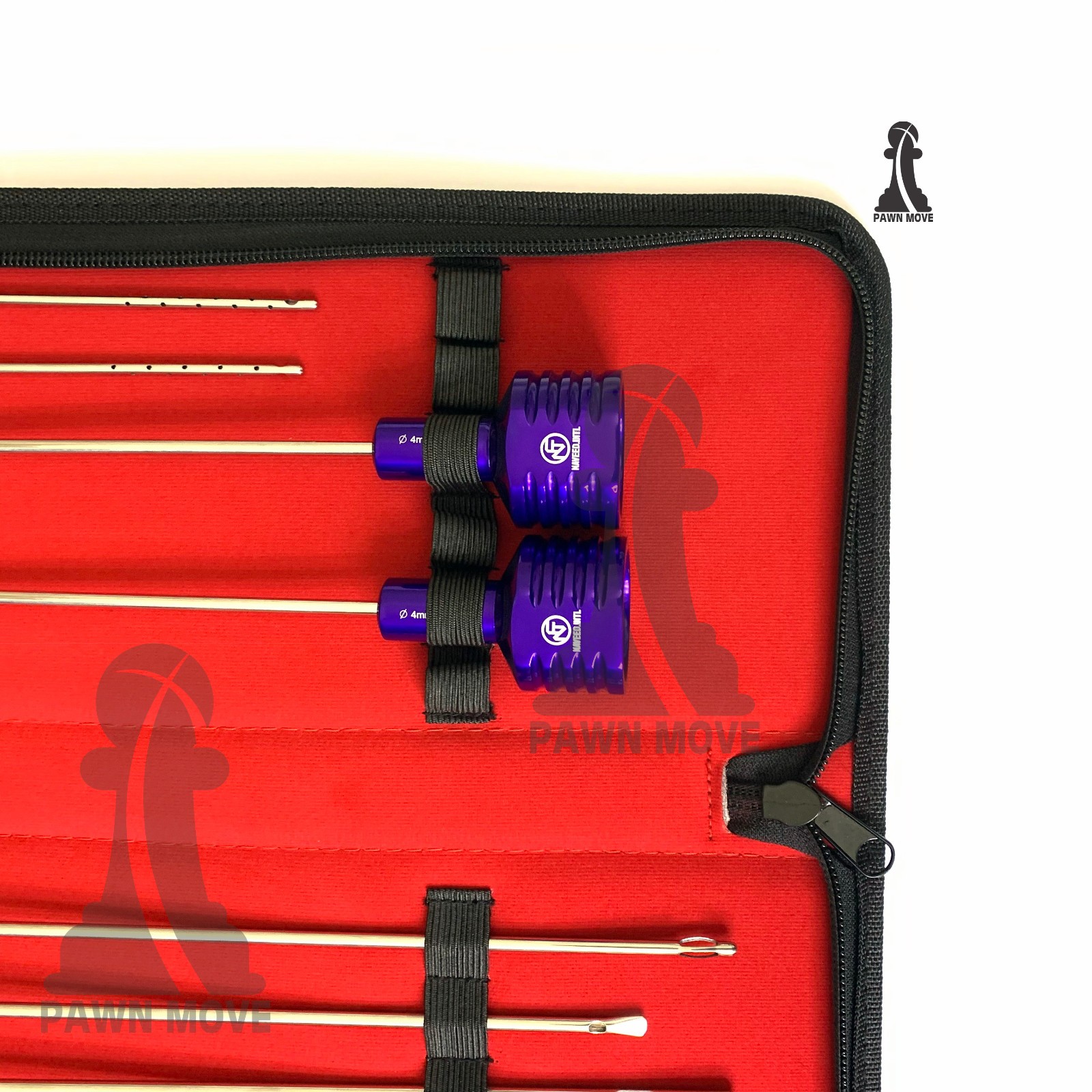 Cannula Set of 9 Pieces Liposuction Kit, 5 Fixed Handle, 2 Tomy Hub, 2 Luer Lock